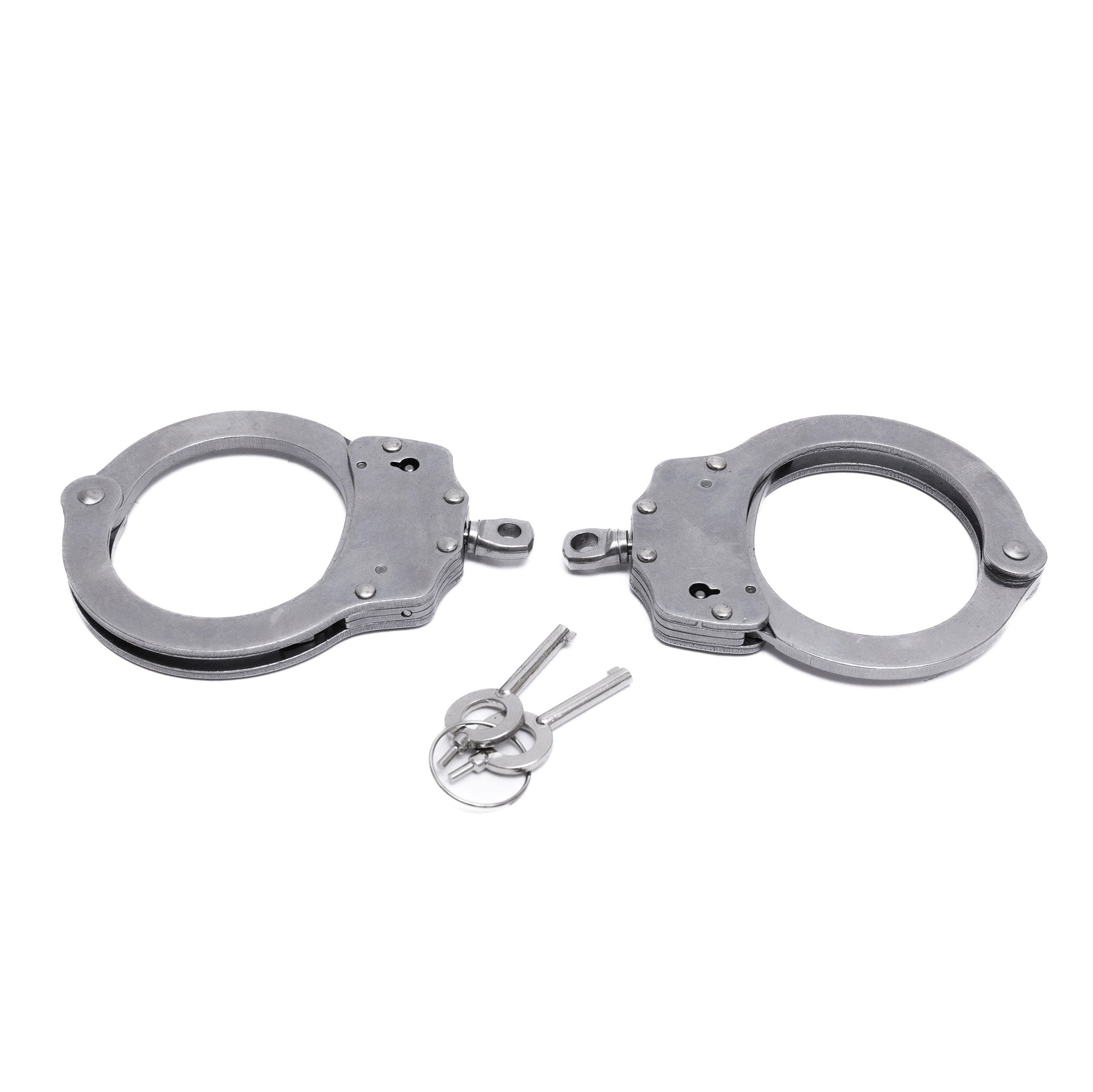 Police Handcuffs - stainless steel, without chain
