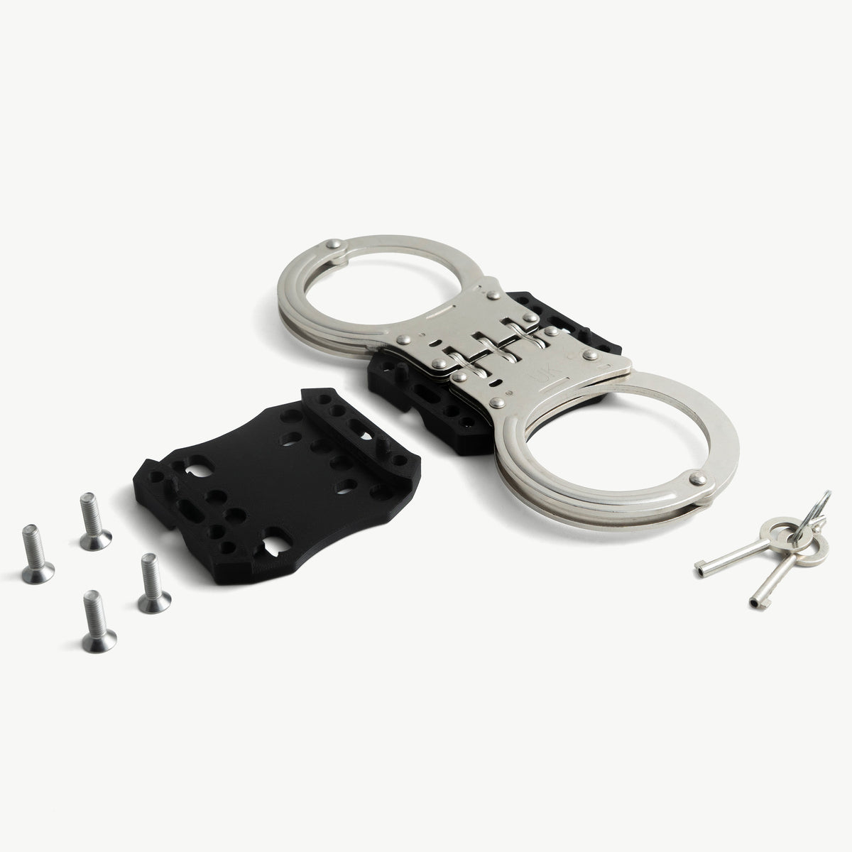 MakeItRigid stiffener with hinged handcuffs