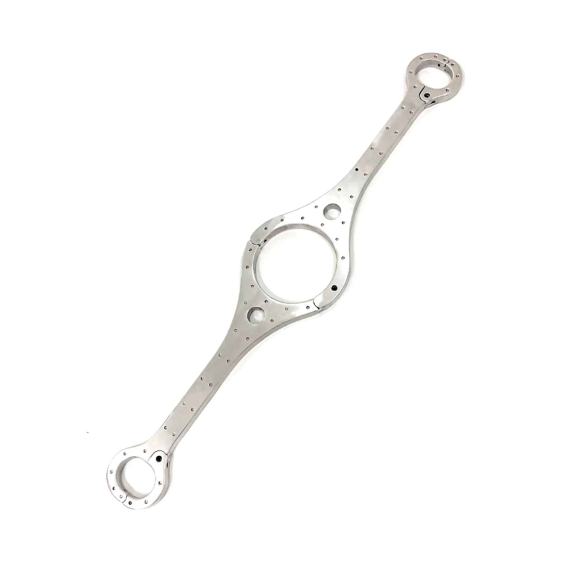 Neck hands Pillory - polished aluminium