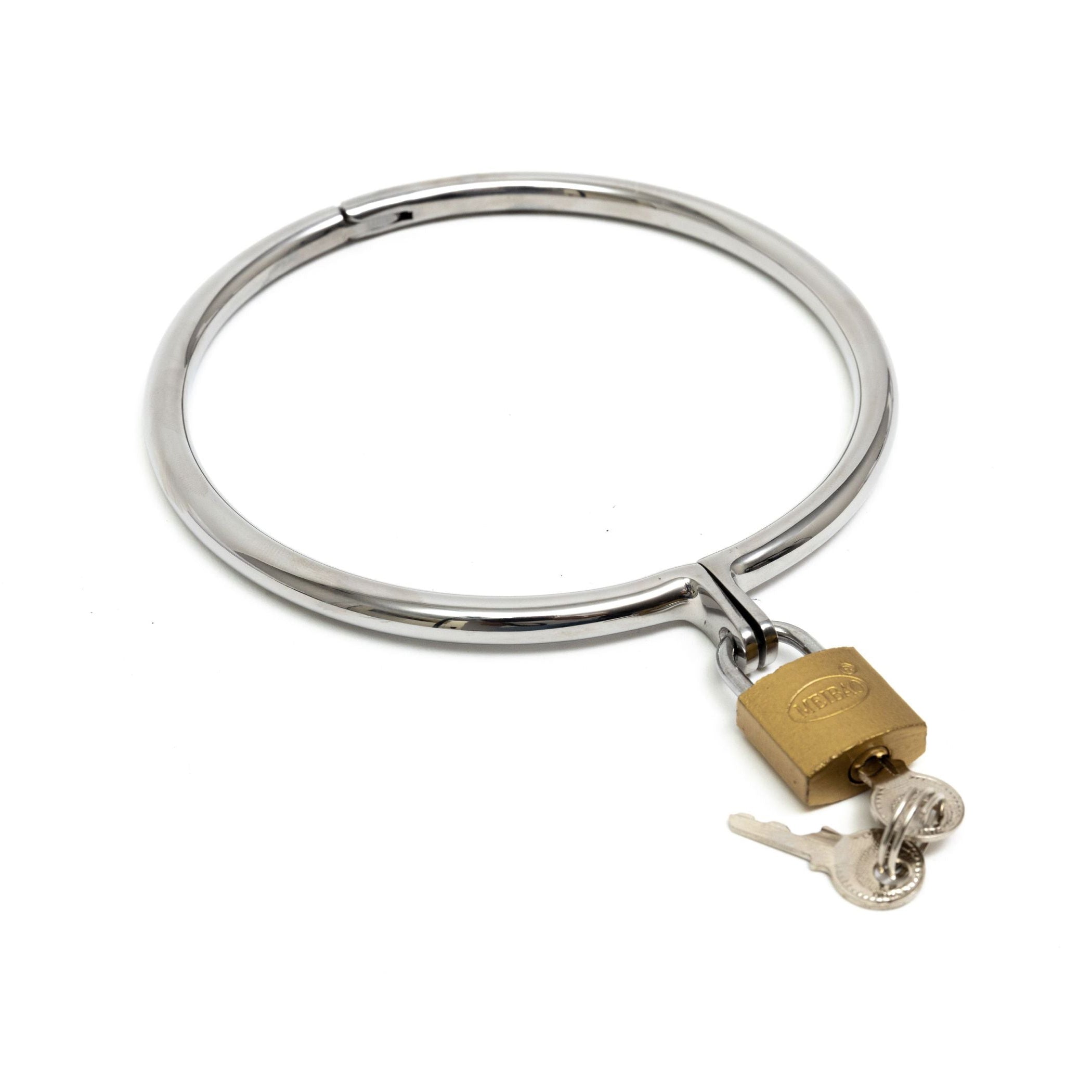Day Collar - stainless steel, with padlock (8mm thick)