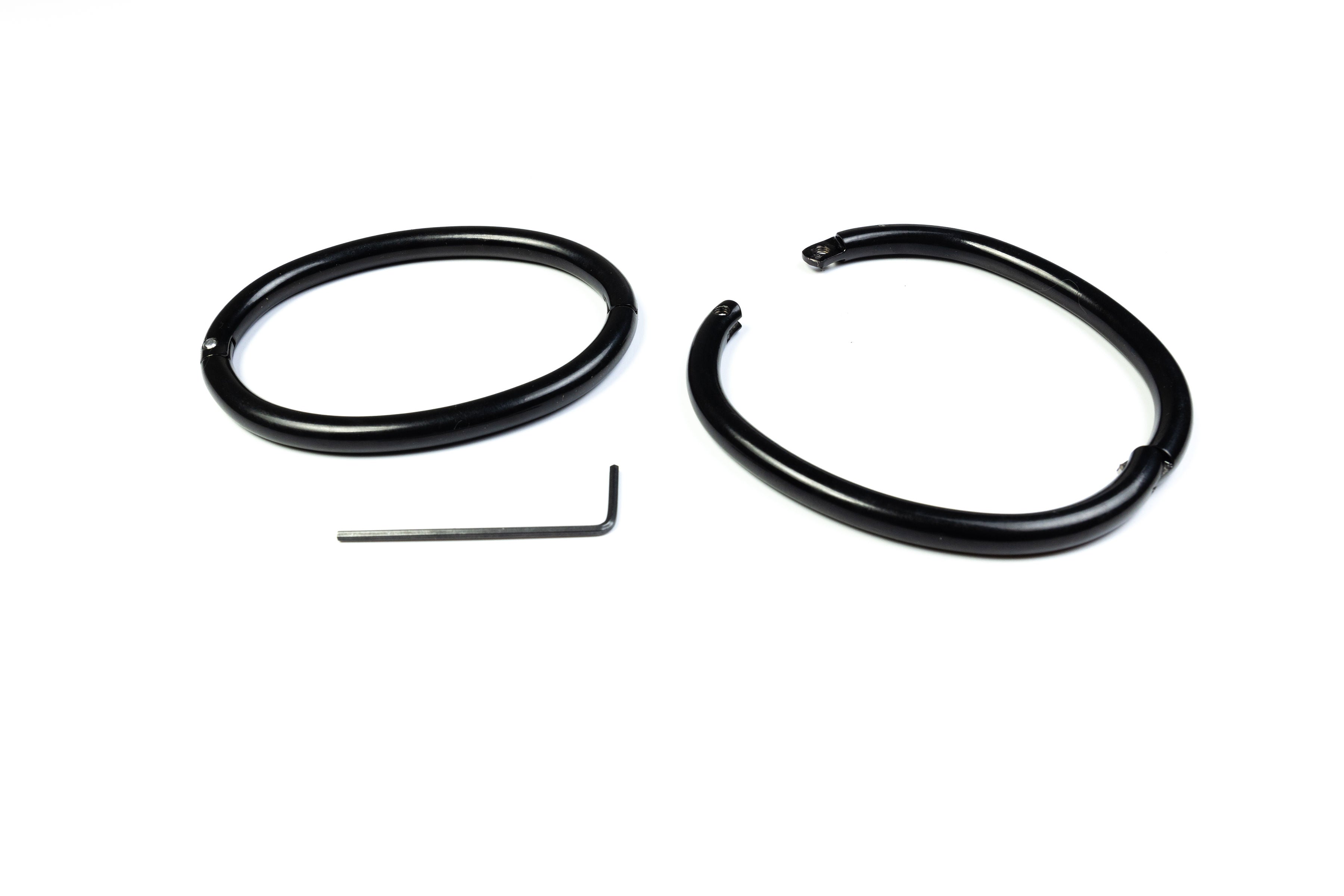 deSade® Ankle Bracelet - hidden hex lock (6mm thick, black)