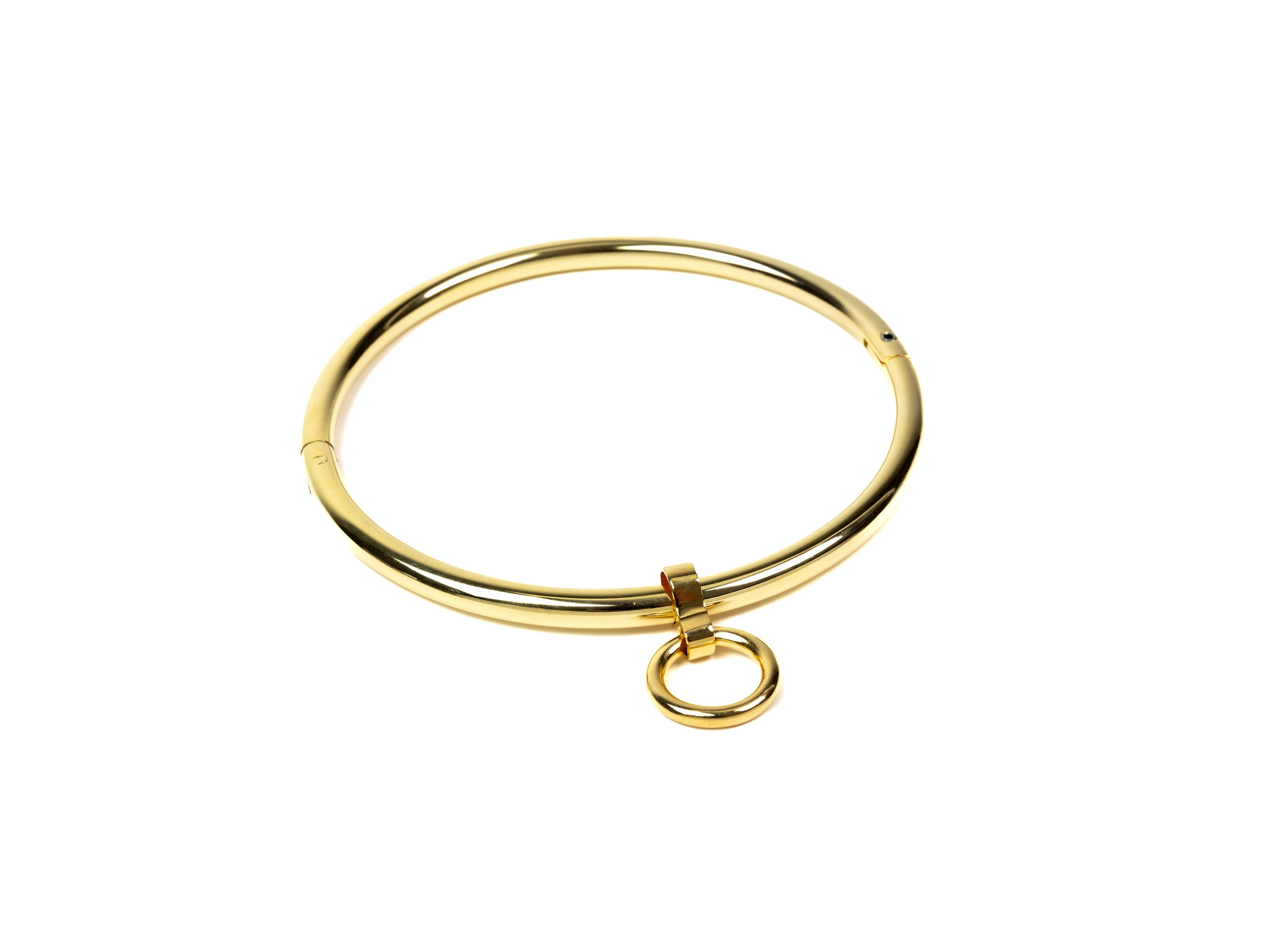 deSade® Oval Day Collar - hidden hex lock, O-ring (6mm thick, gold)