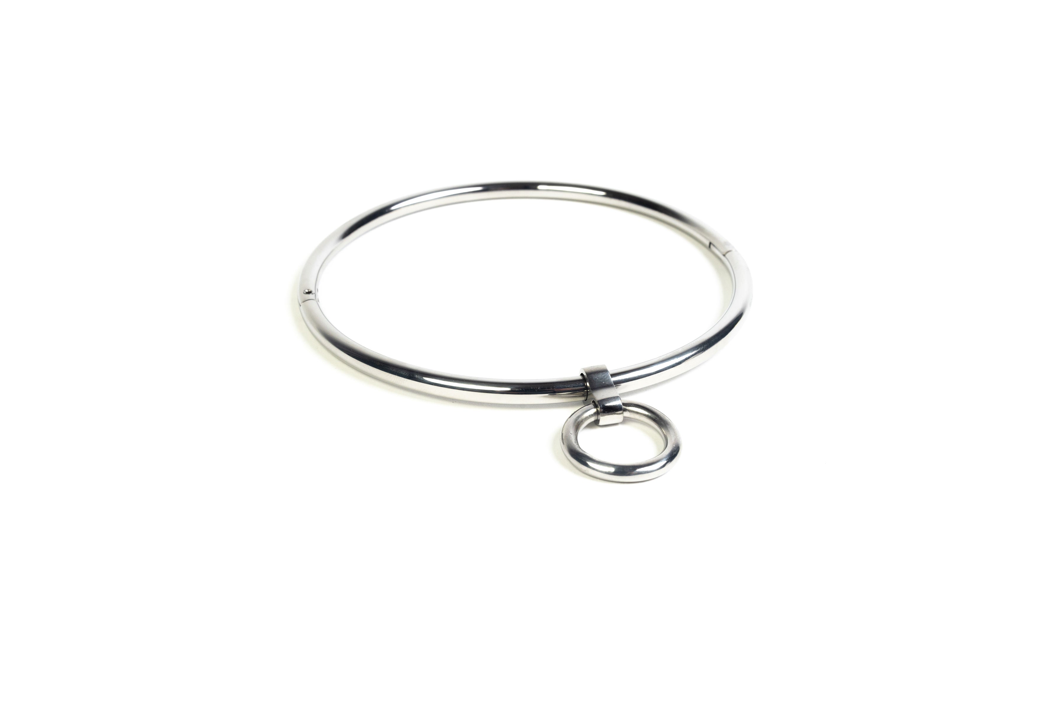 deSade® Oval Day Collar - hidden hex lock, O-ring (6mm thick, silver)