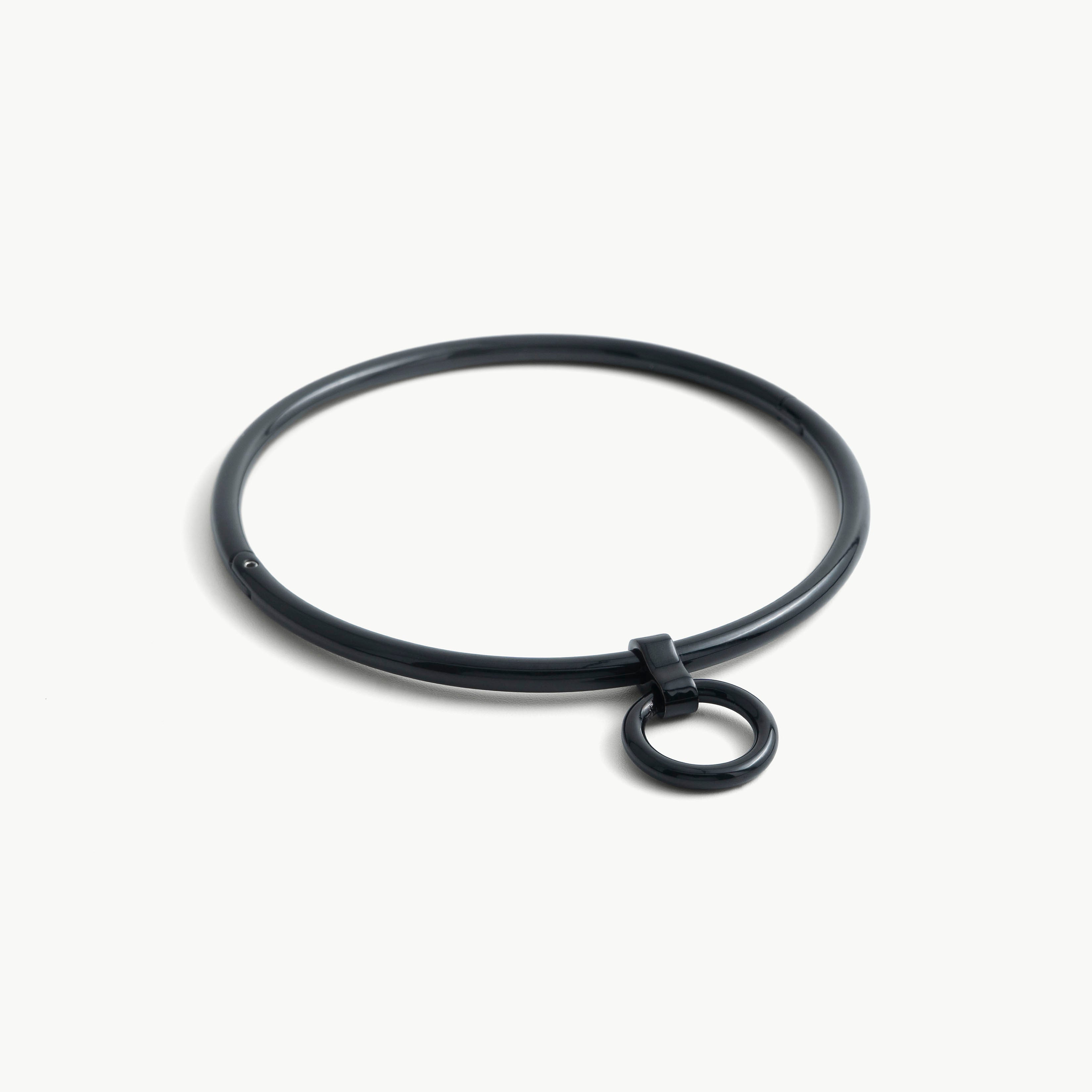 deSade® Round Day Collar - hidden hex lock, O-ring (6mm thick, black)