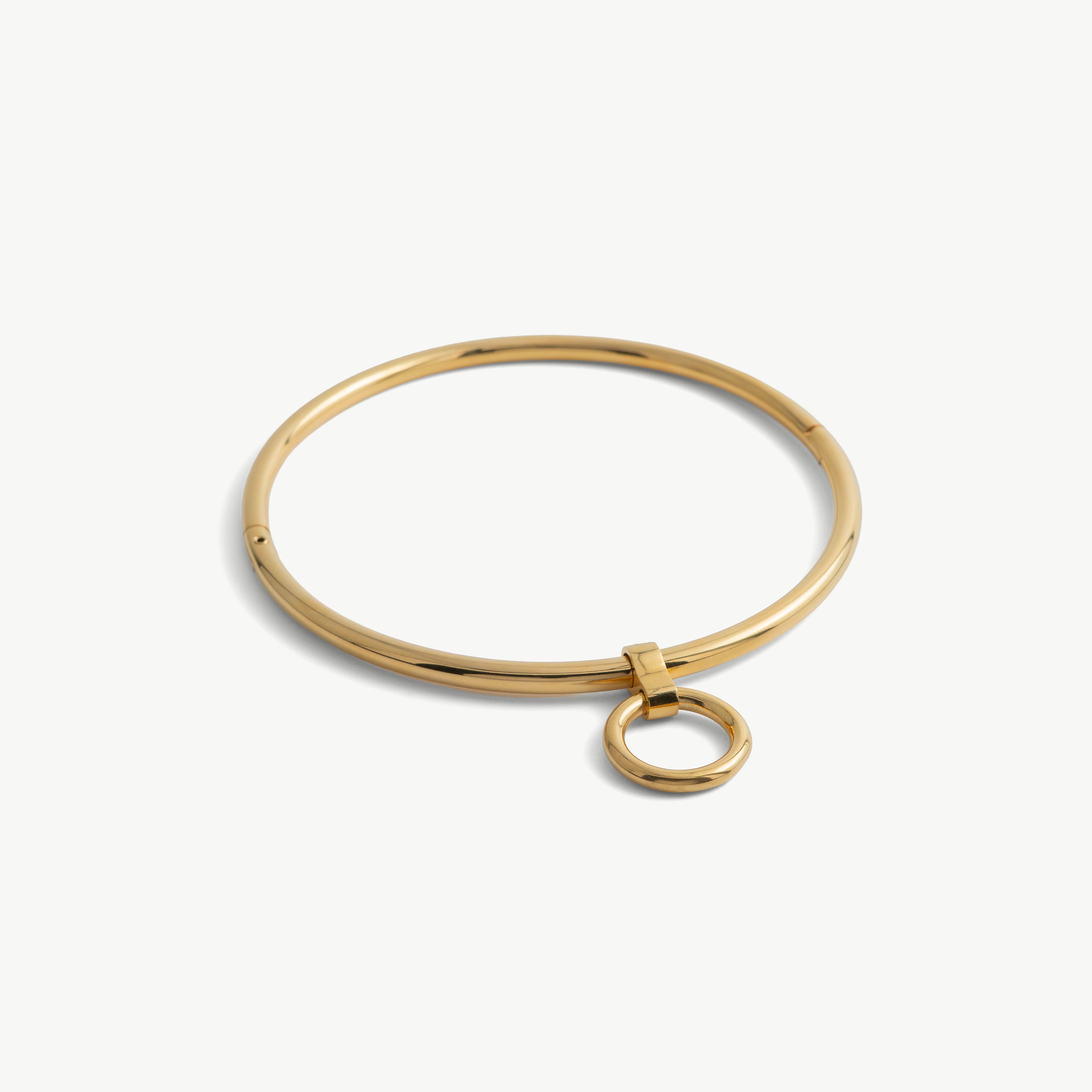 deSade® Round Day Collar - hidden hex lock, O-ring (6mm thick, gold)