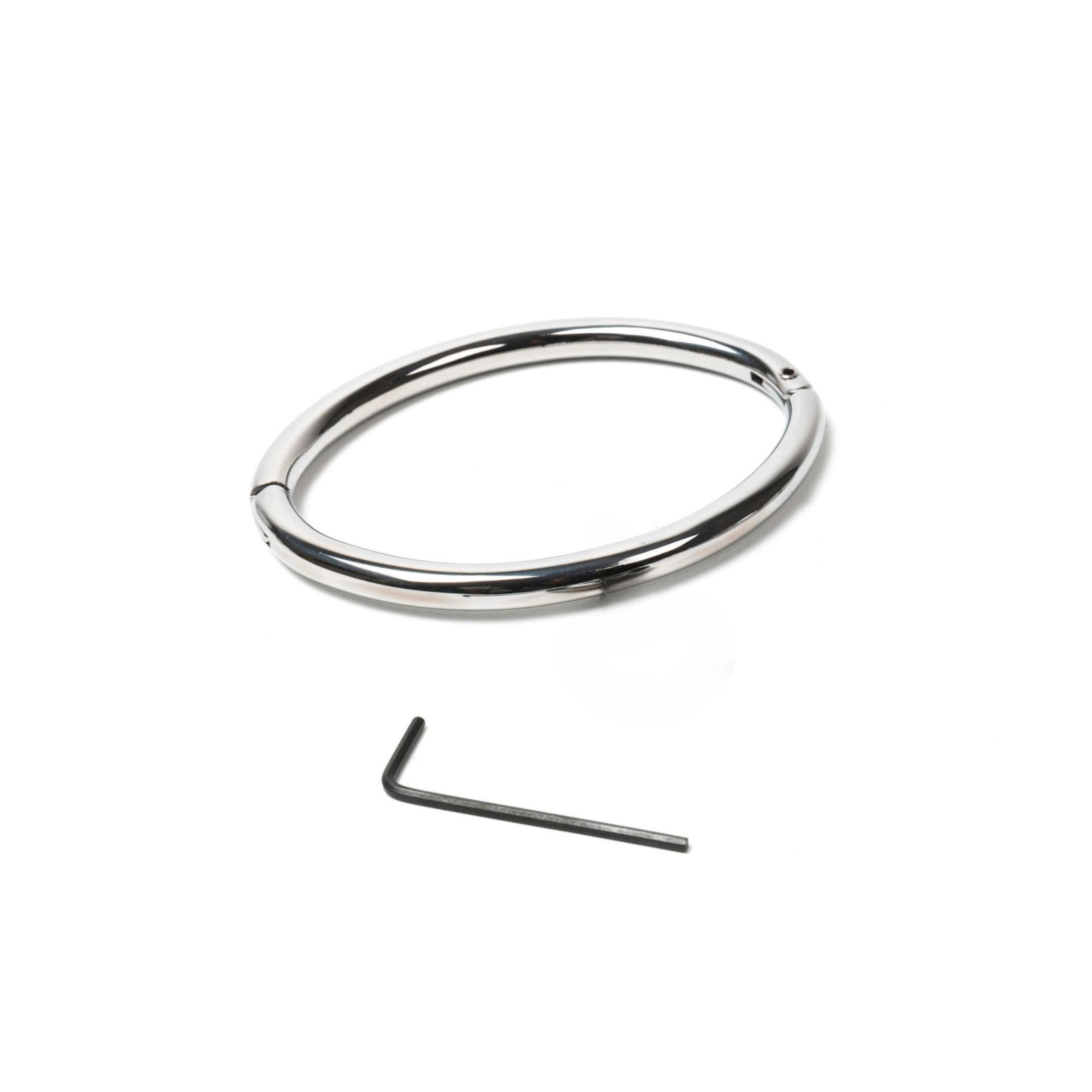 deSade® Ankle Bracelet - hidden hex lock (6mm thick, silver)