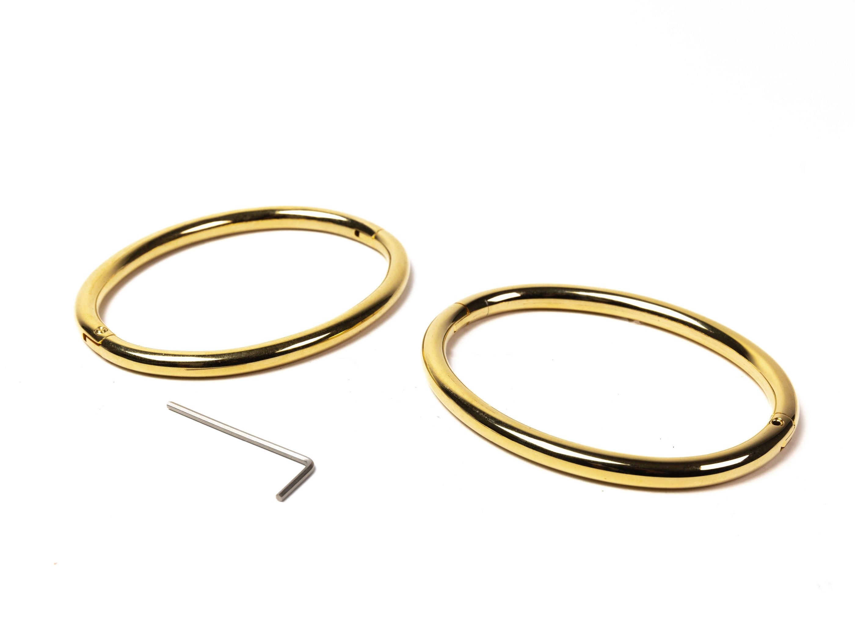 deSade® Wrist Bracelet - hidden hex lock (6mm thick, gold)