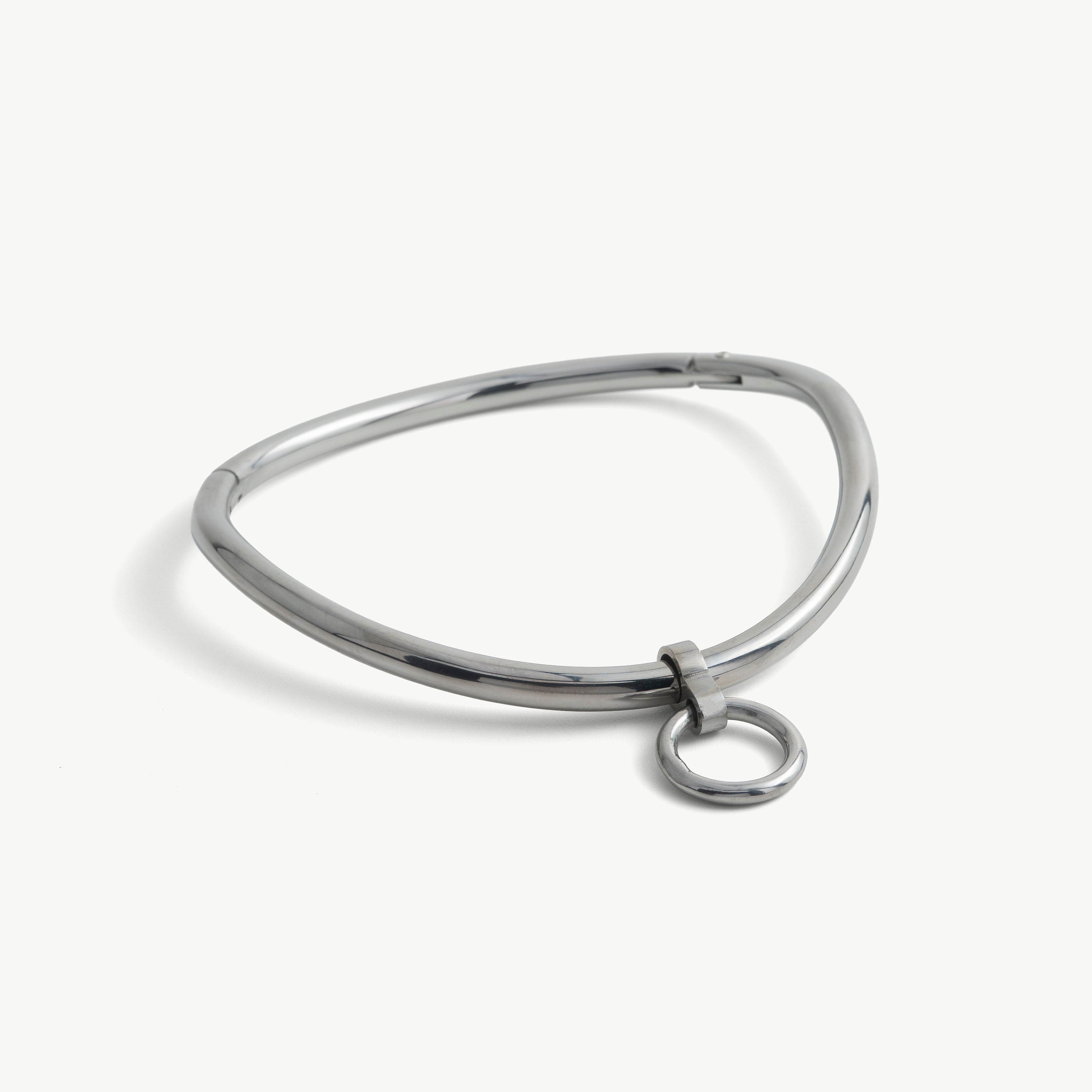 deSade® Day Collar - ergonomic, hex lock (8mm thick, silver)