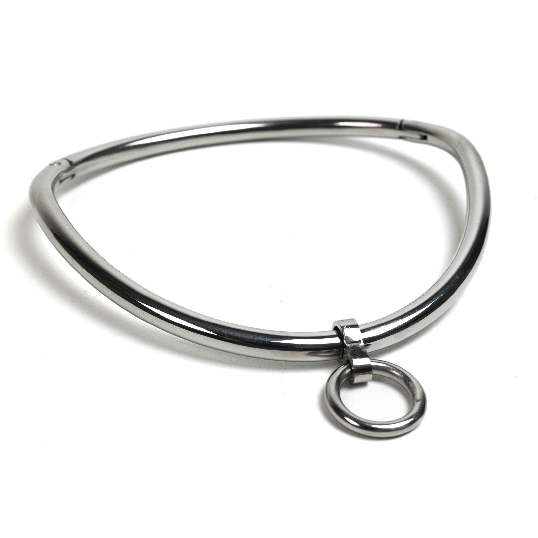 deSade® Day Collar - ergonomic, hex lock (8mm thick, silver)