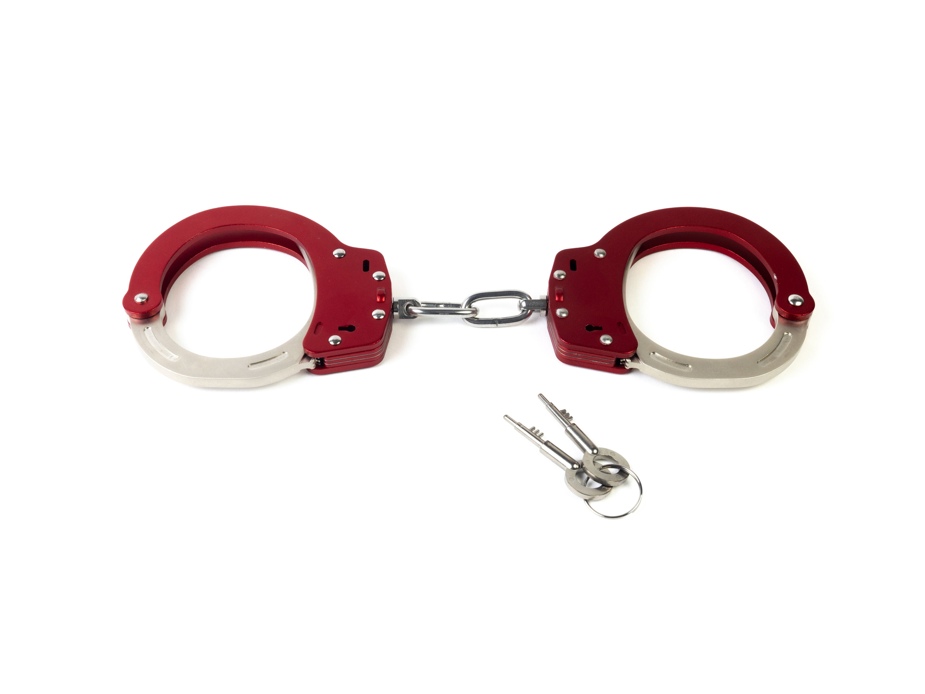 Light weight handcuffs - aluminium alloy, 2-sided hole (different colors)