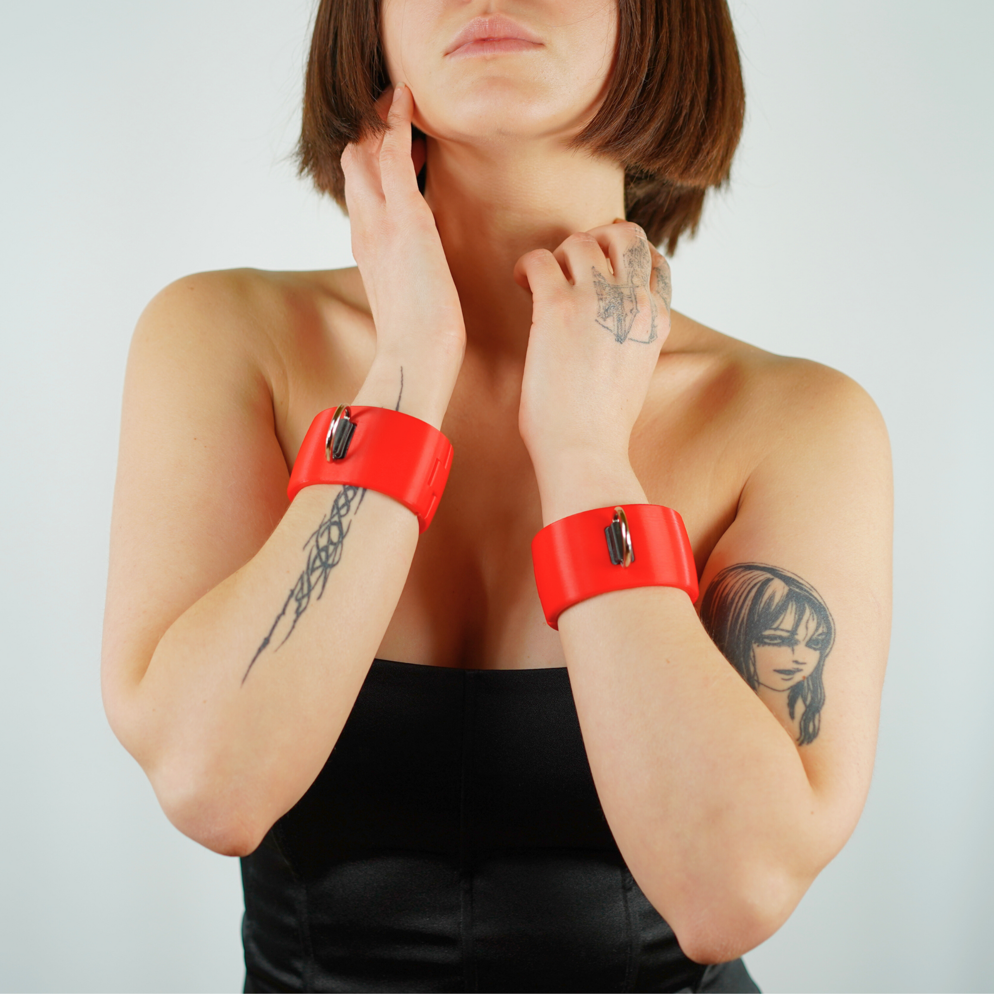 Quick Cuffs - 40mm height, with D-Ring (custom color and size)