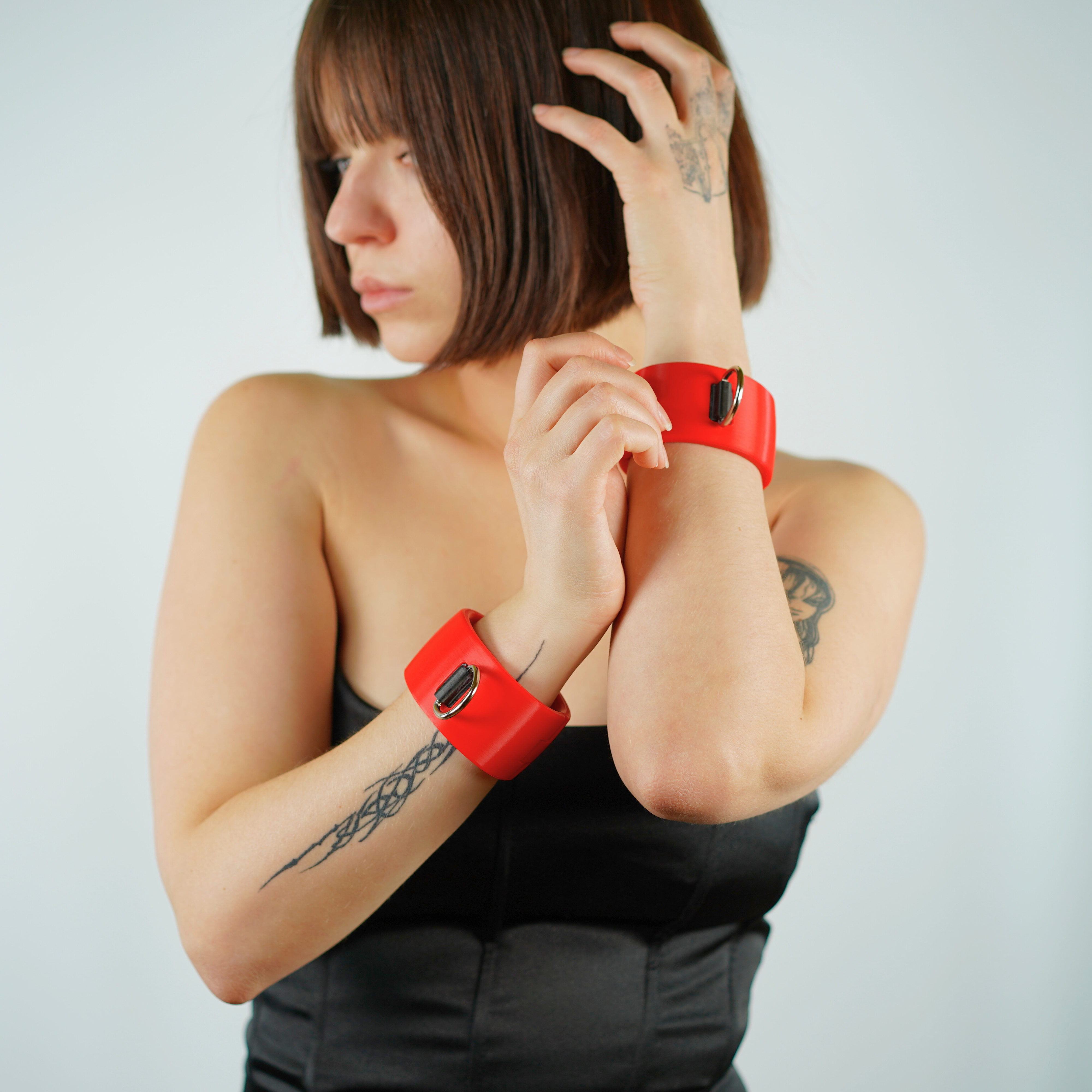 Quick Cuffs - 40mm height, with D-Ring (custom color and size)