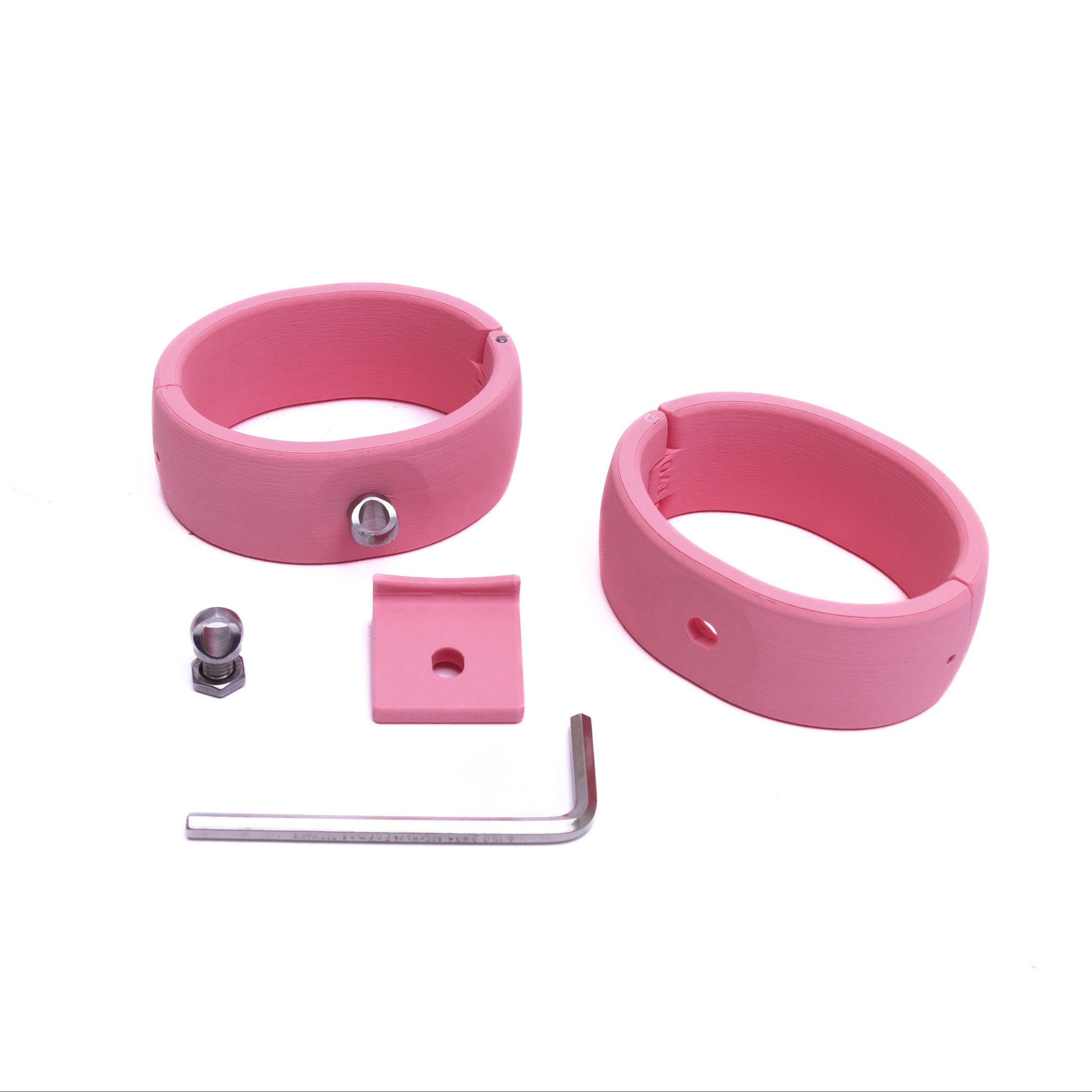 Black Quick Cuffs Adapt with connector, angled view