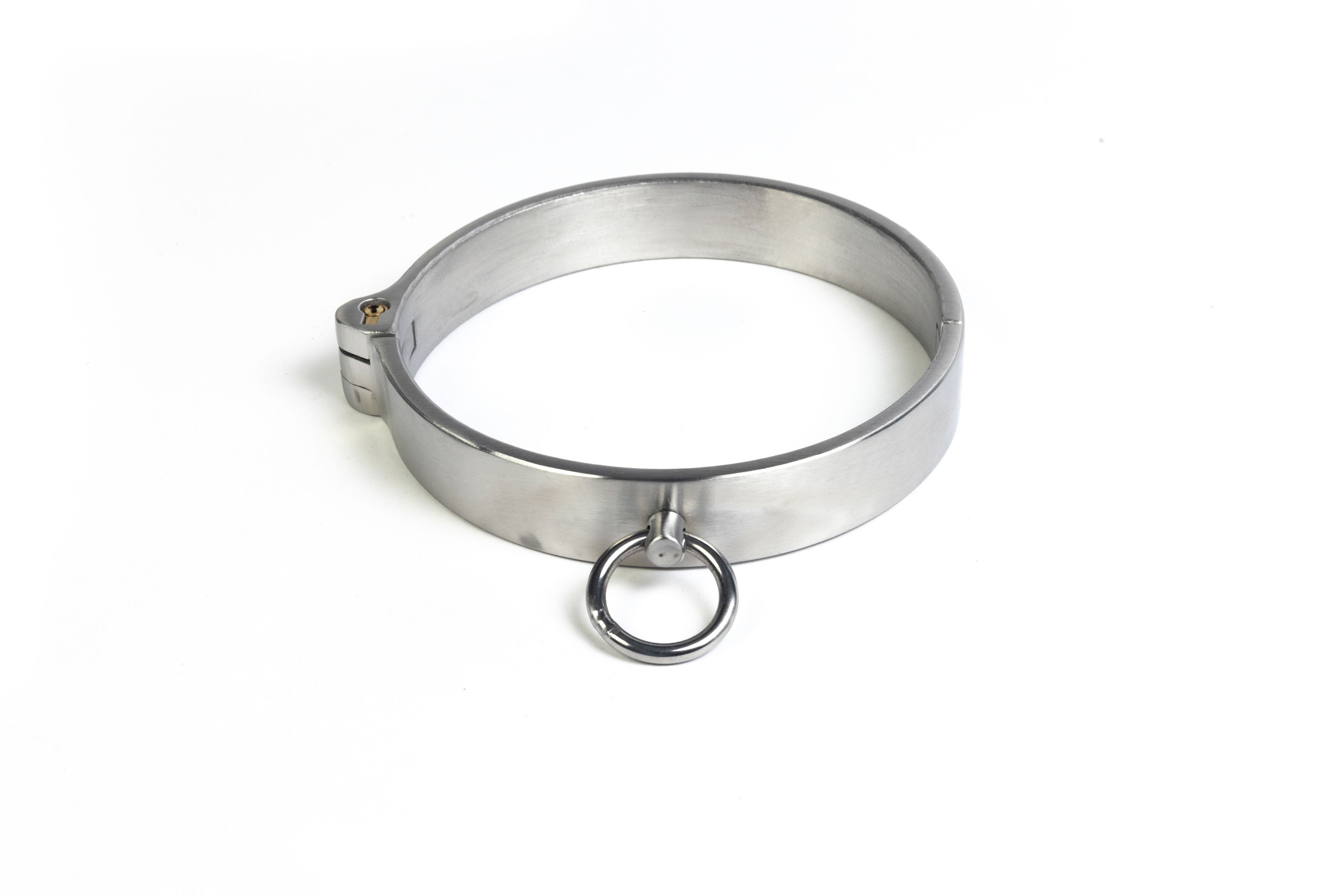 Flat Collar - stainless steel, push-in lock (silver)