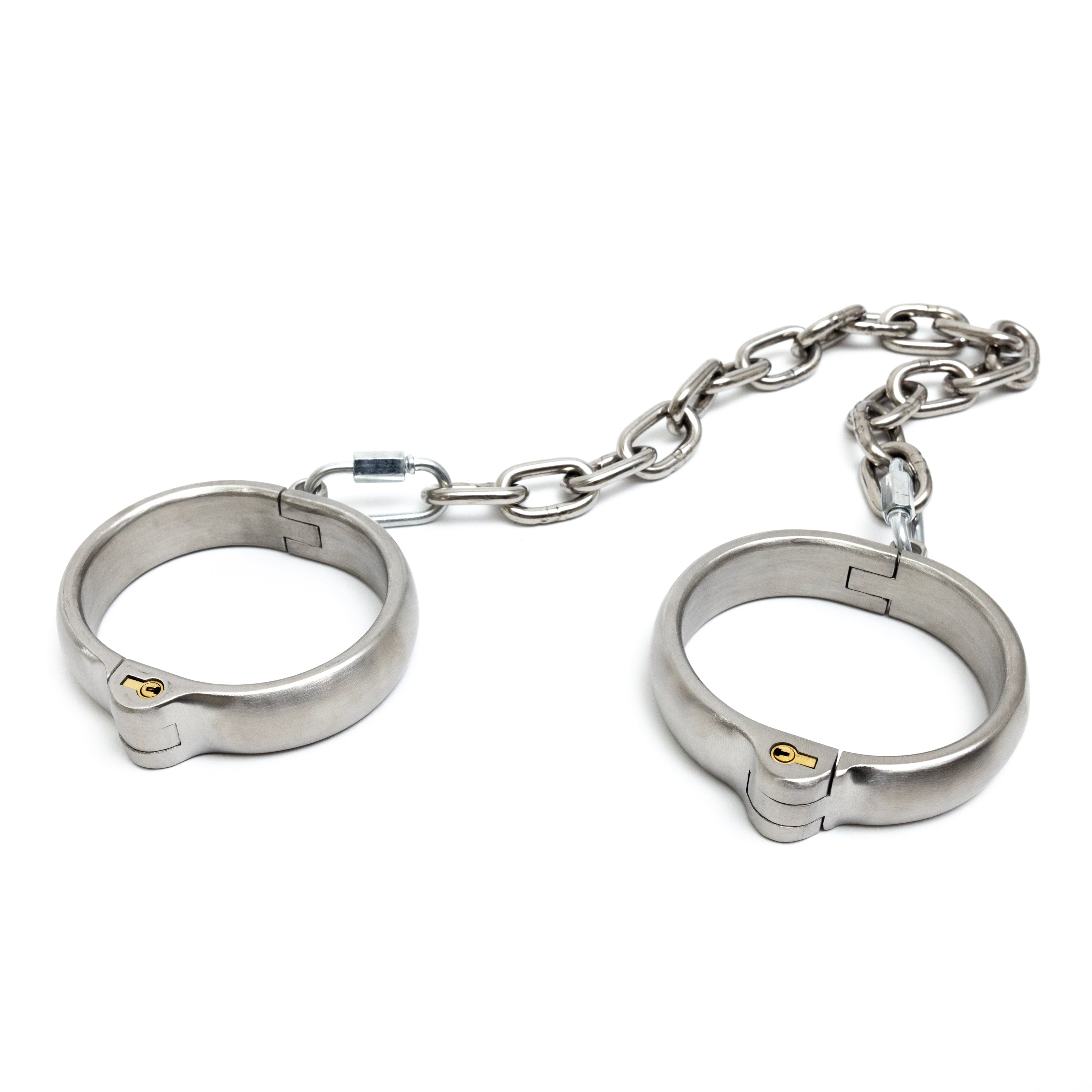 Rounded Legcuffs - stainless steel, push-in lock