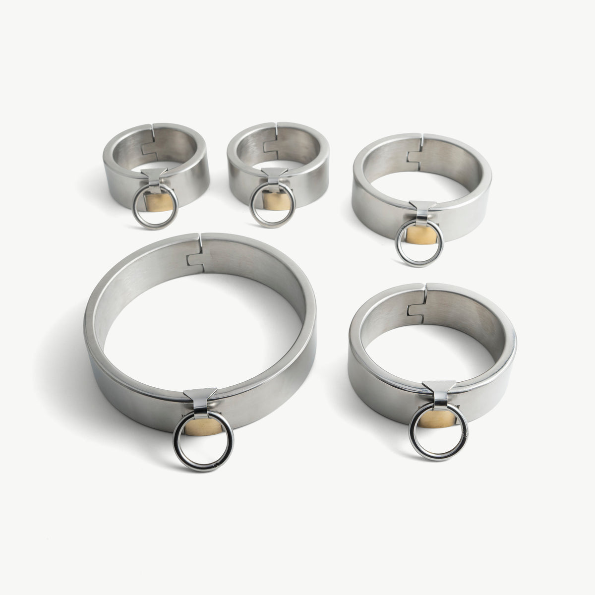 Padlock restraints set - stainless steel, brushed
