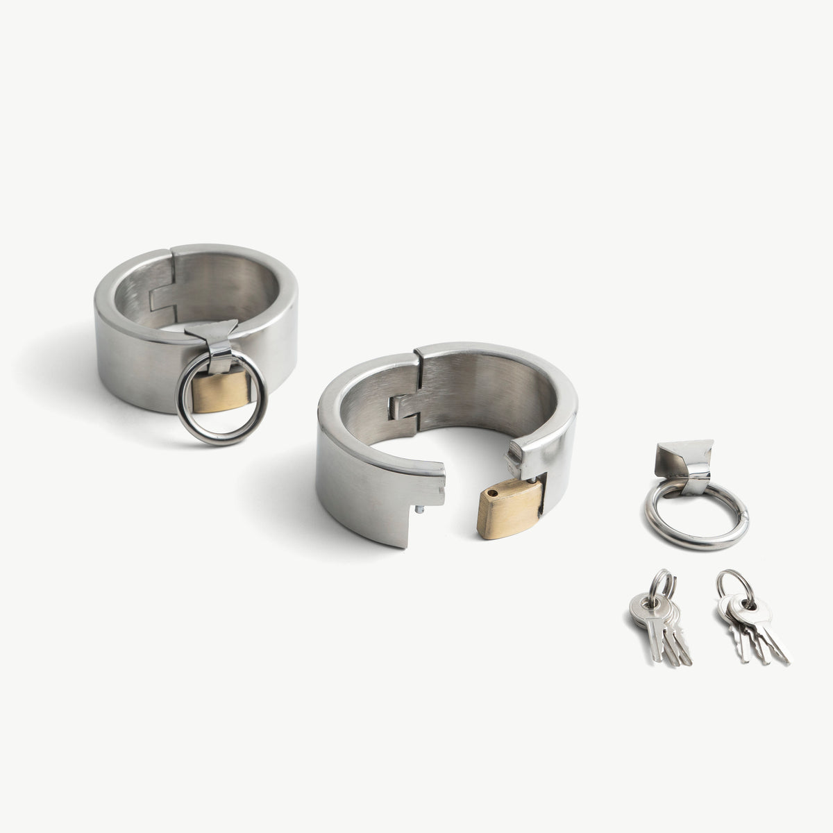 Padlock restraints set - stainless steel, brushed