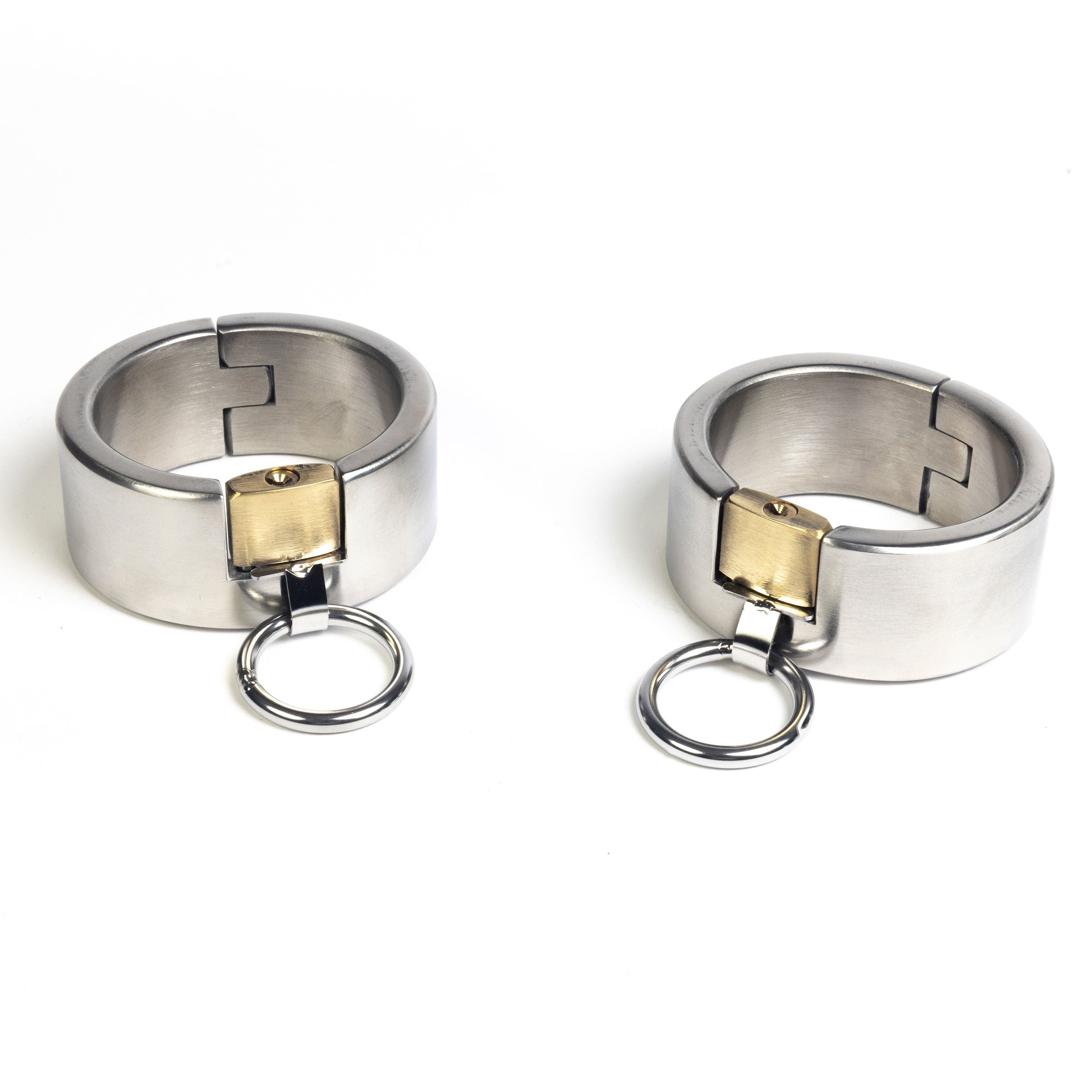 Handcuffs - with padlock, stainless steel