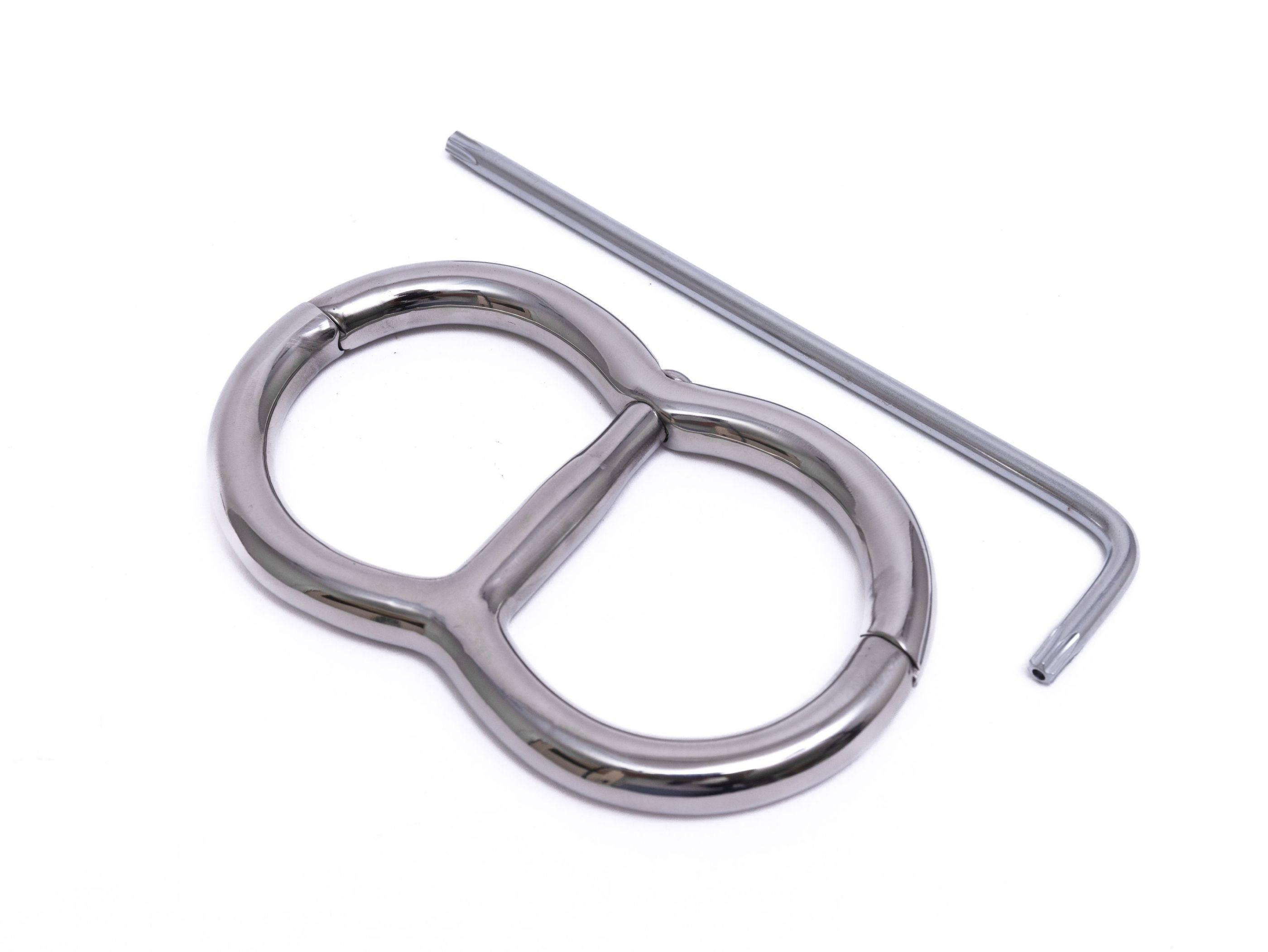Irish 8 Handcuffs - rigid, stainless steel