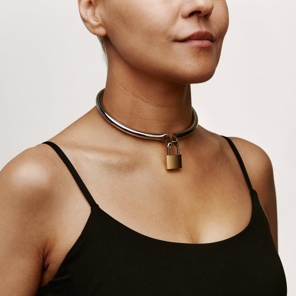 Day Collar - very light weight, with padlock (8mm thick)