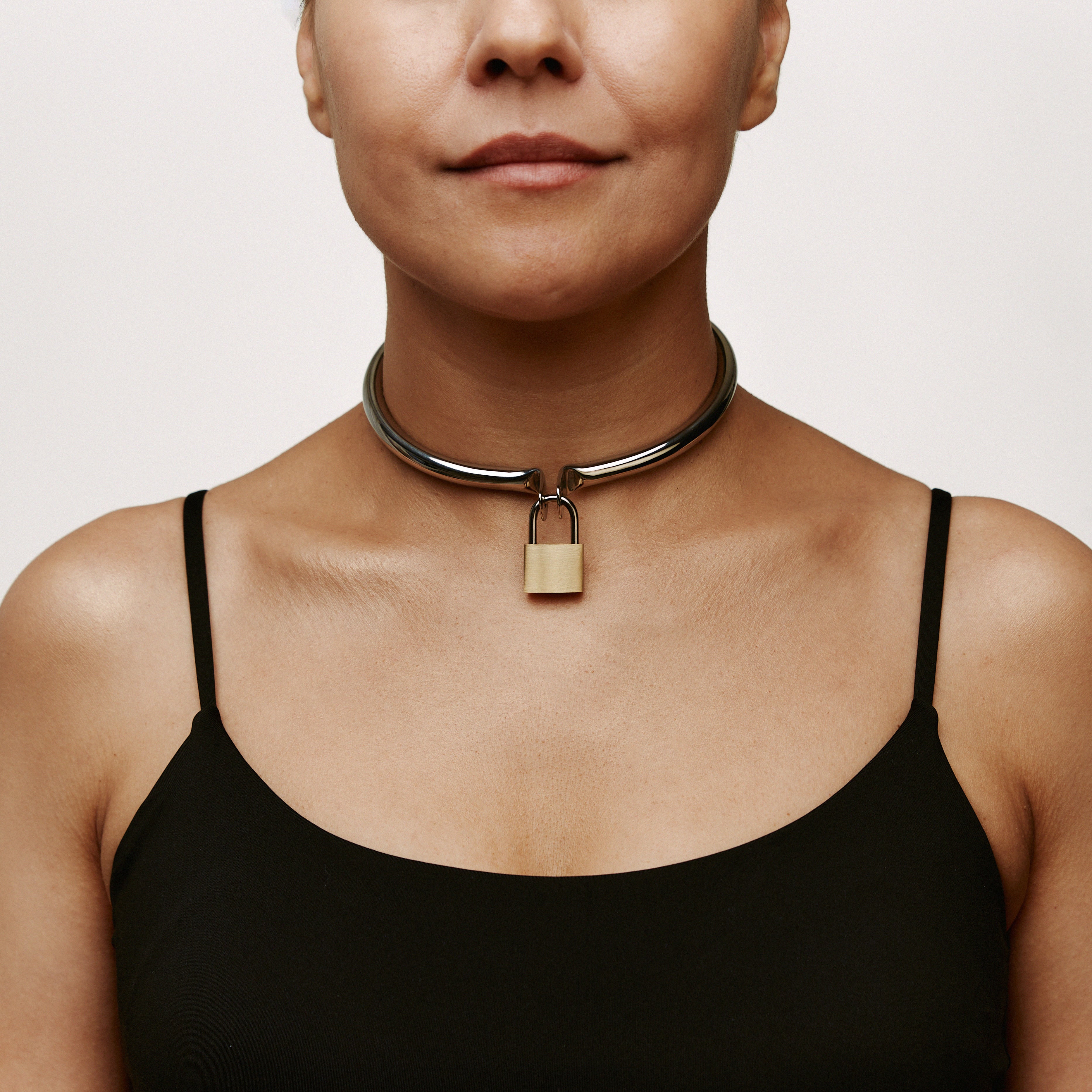 Day Collar - very light weight, with padlock (8mm thick)