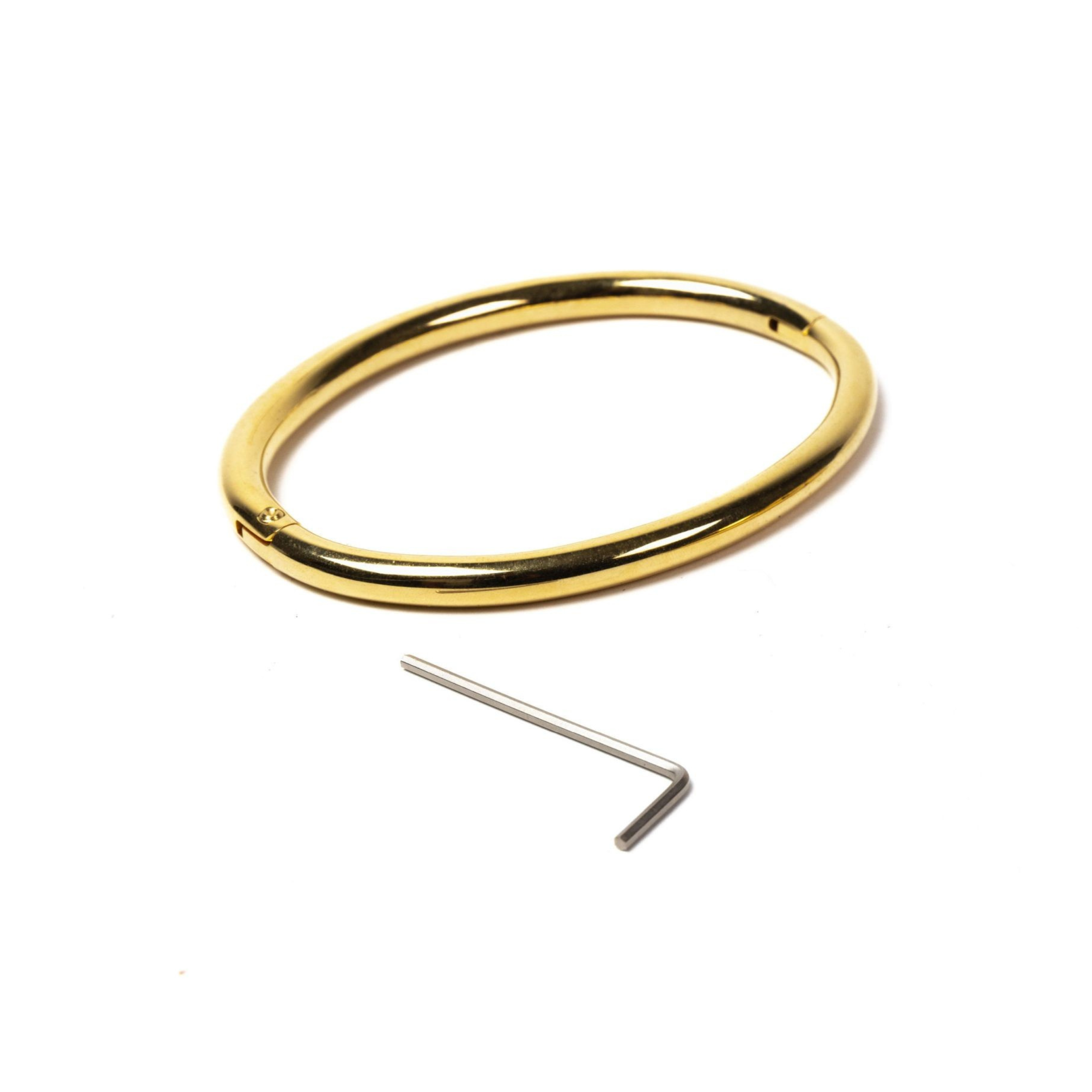 deSade® Wrist Bracelet - hidden hex lock (6mm thick, gold)