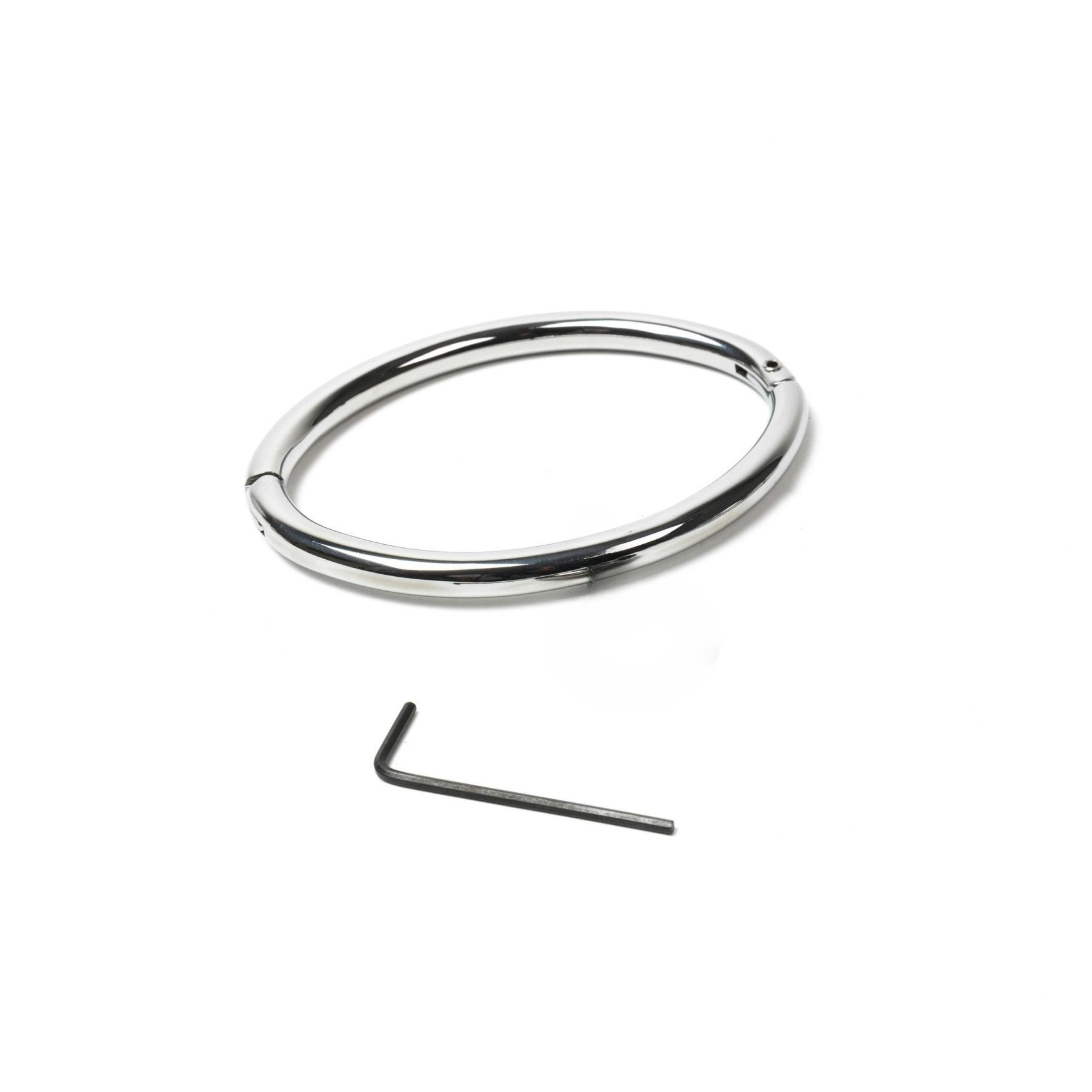 deSade® Wrist Bracelet - hidden hex lock (8mm thick, silver)