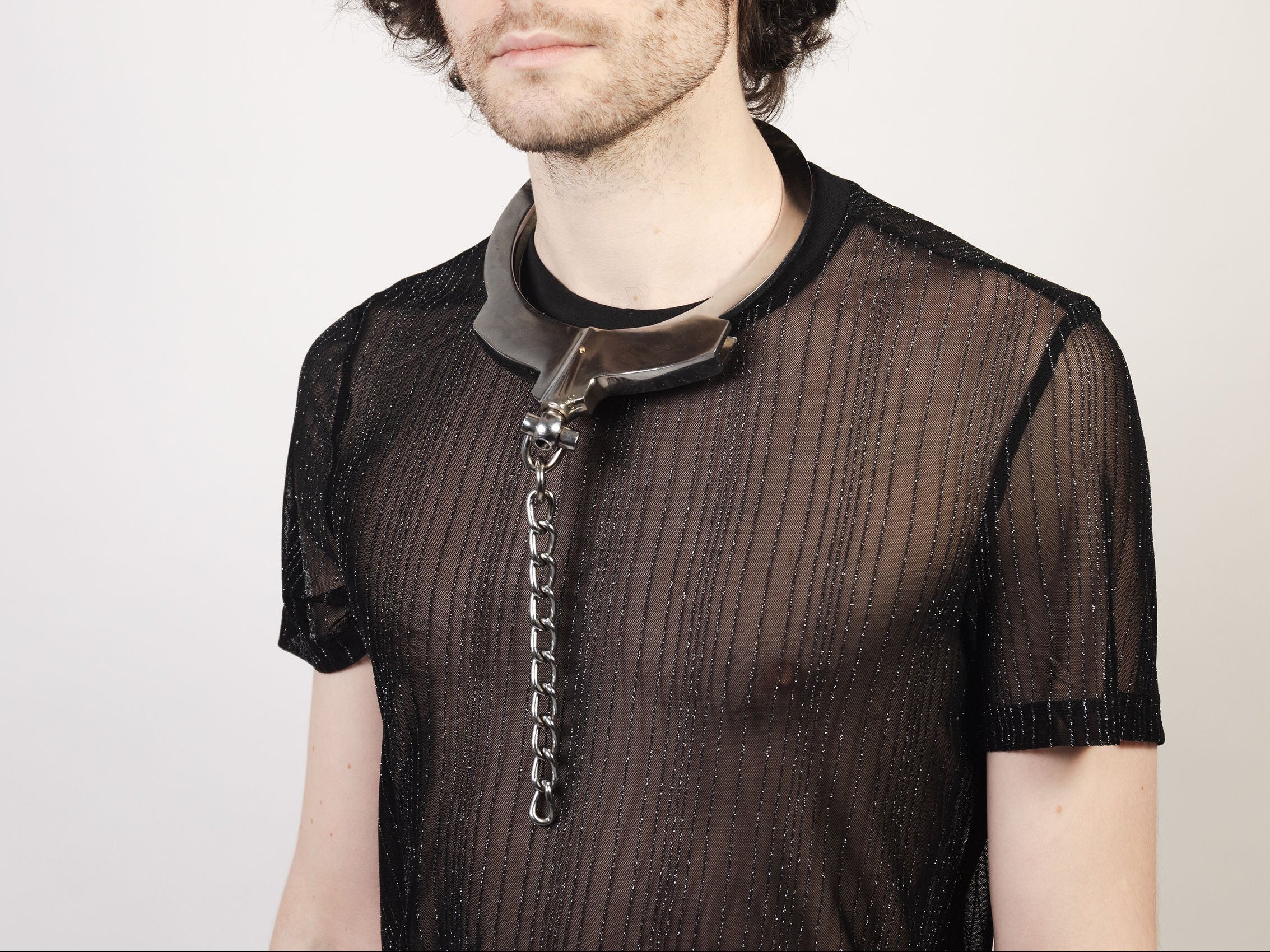 massive neck collar - adjustable, with double lock