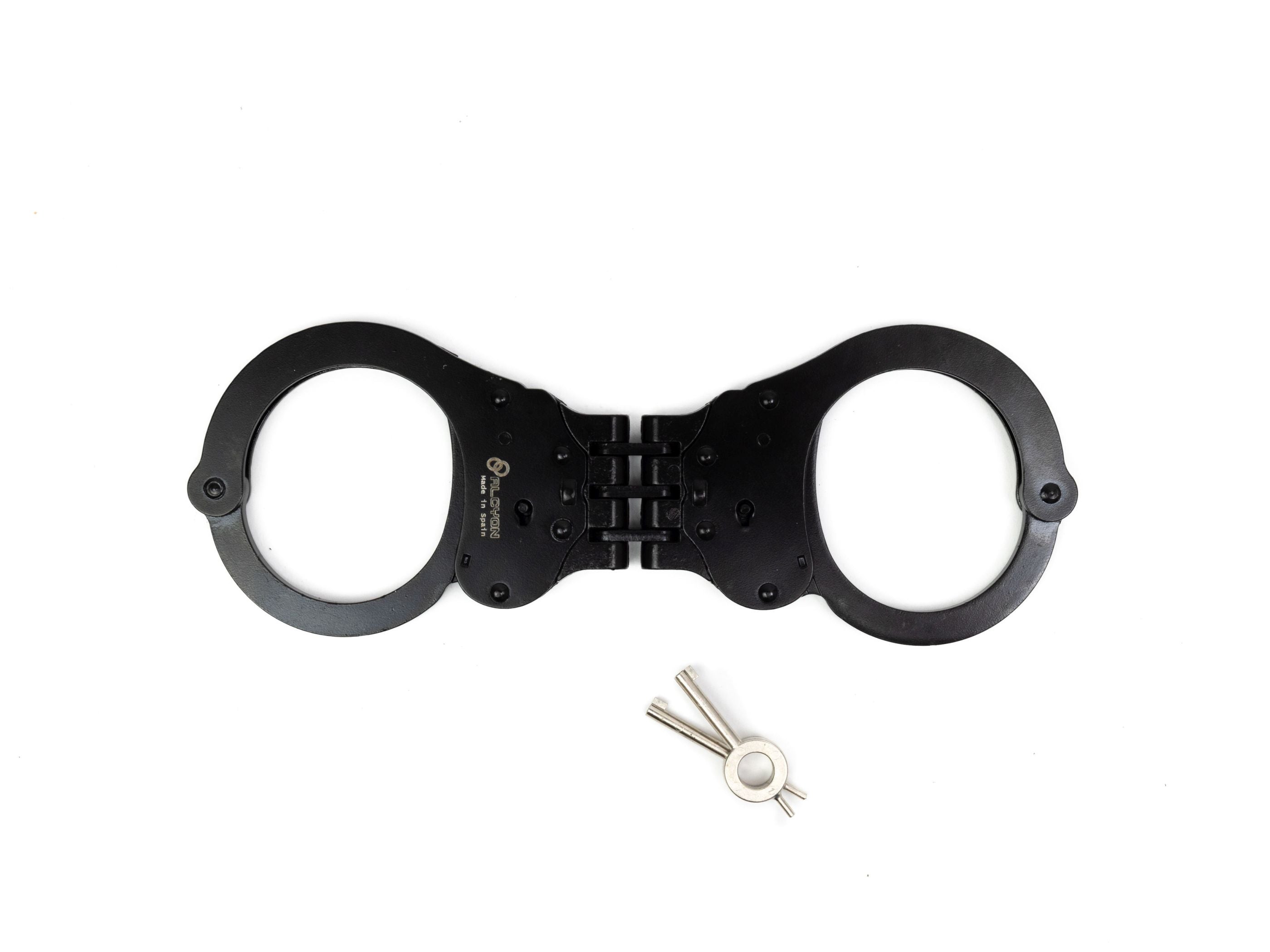 Black ALCYON 5005 hinged handcuffs, product view