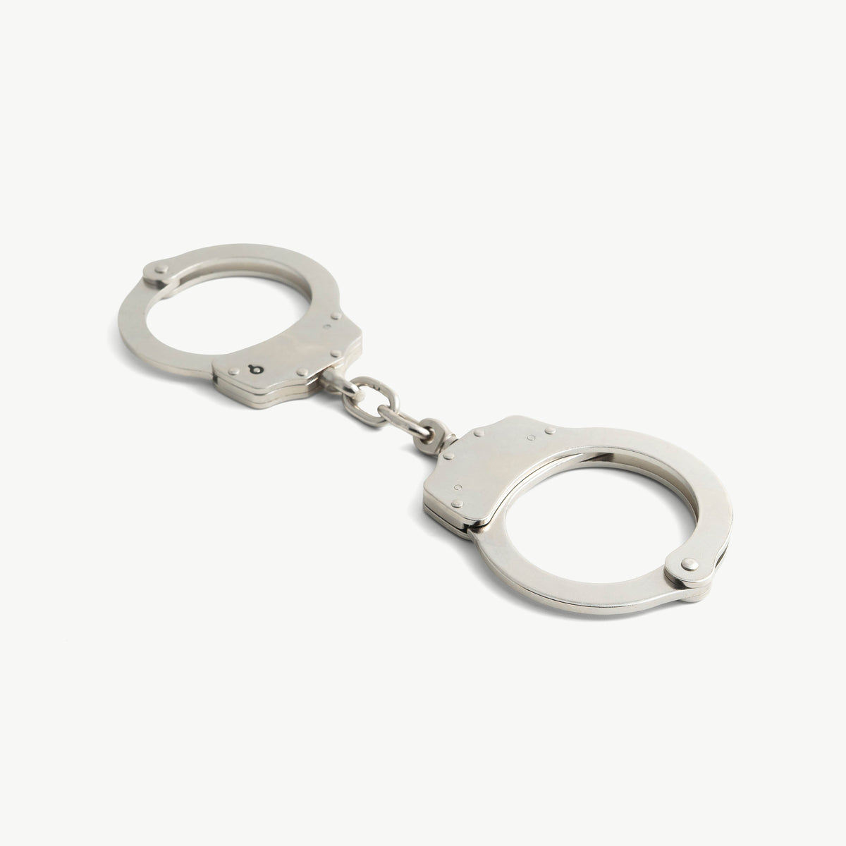 Police Handcuffs - carbon steel, with chain