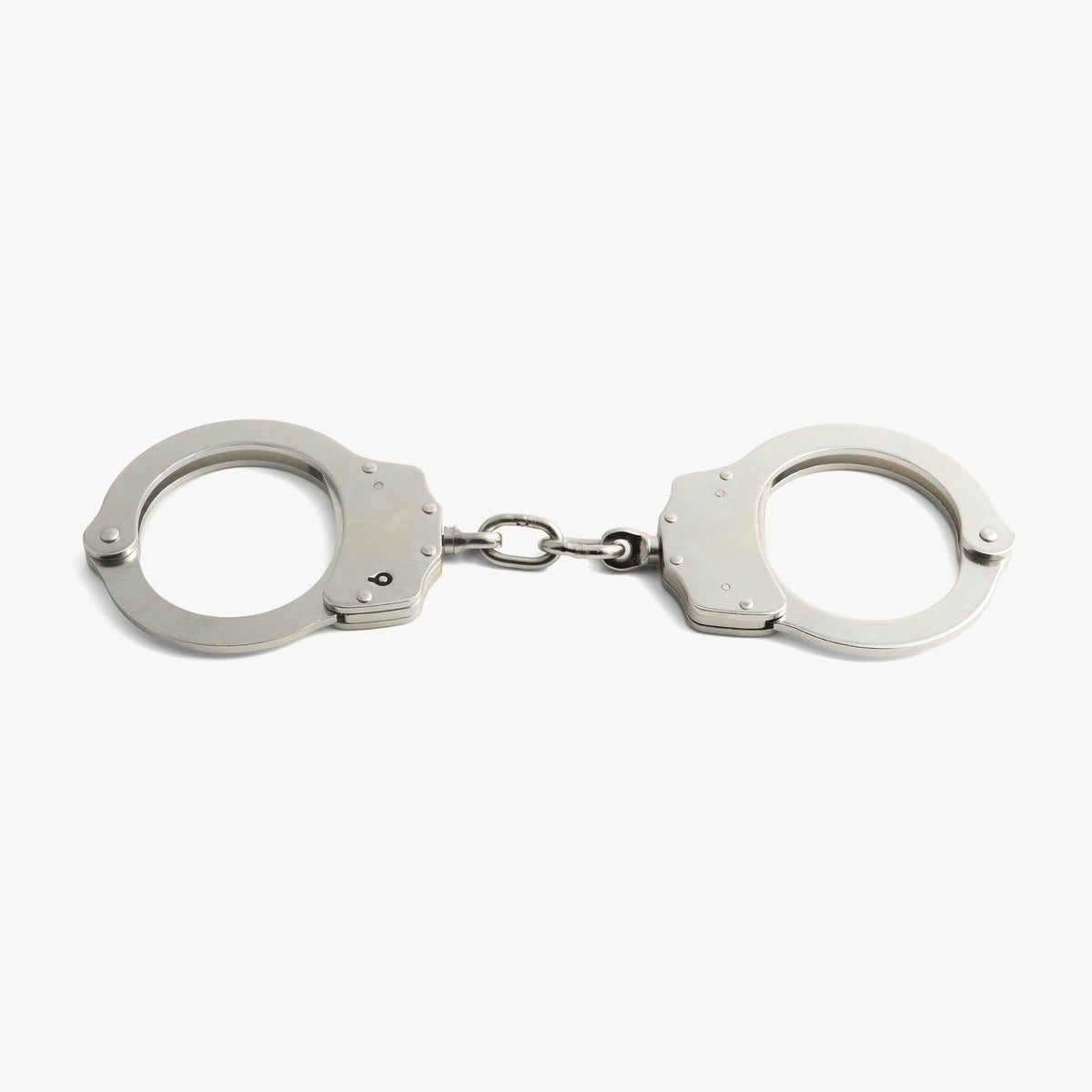 Police Handcuffs - carbon steel, with chain