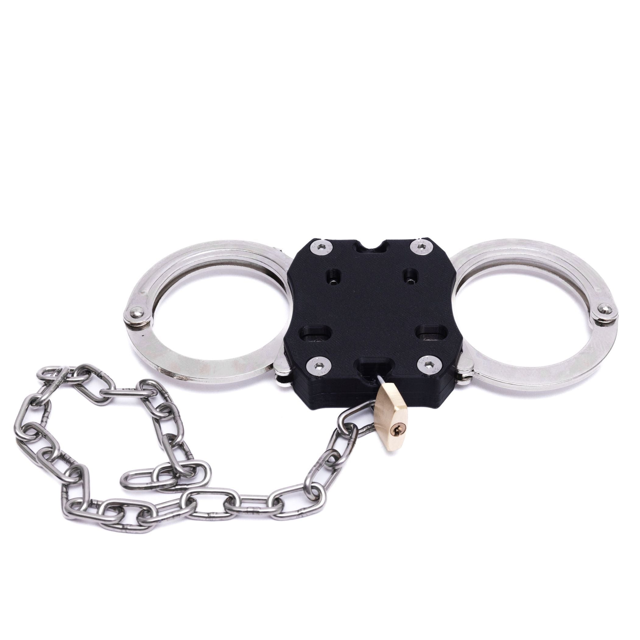 Make-It-Rigid stiffener with hinged handcuffs