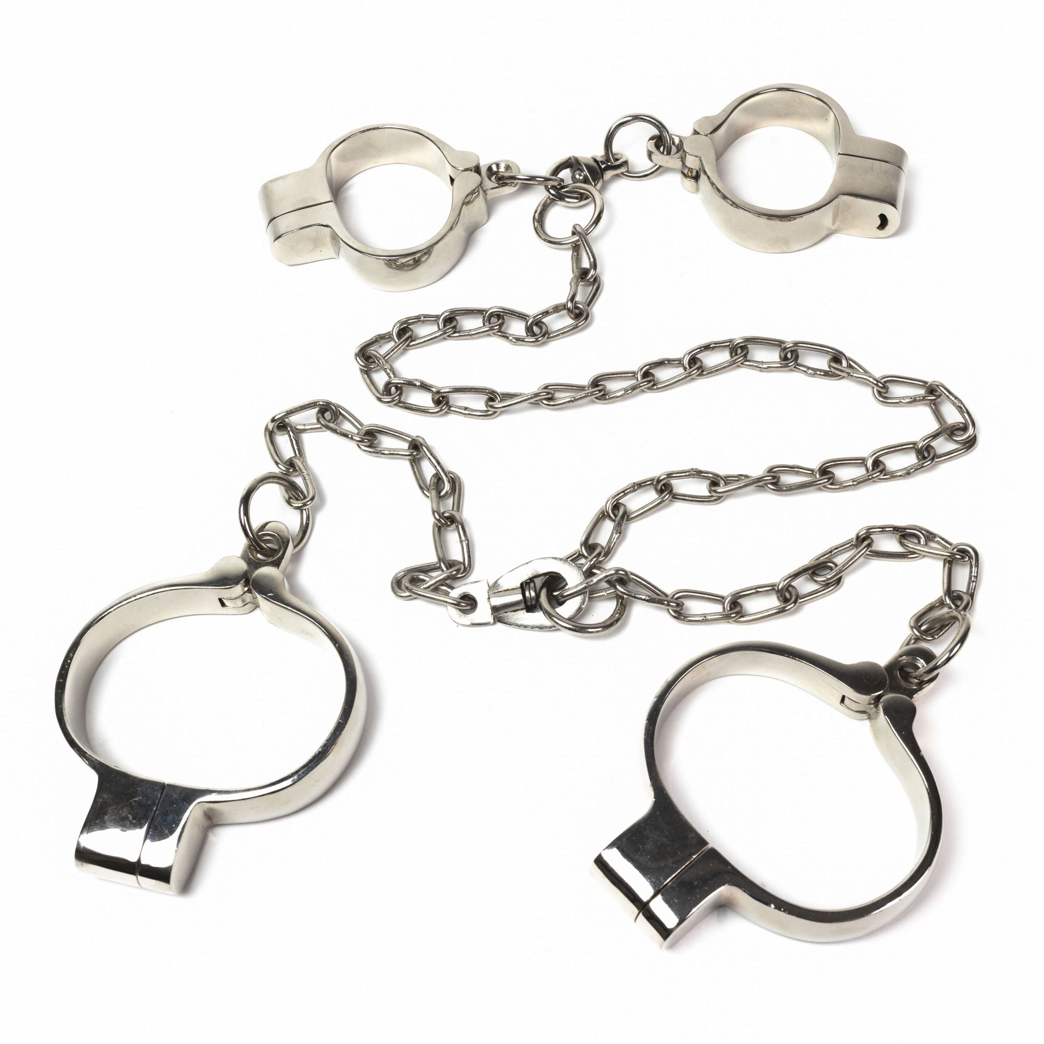 Hand- and Legcuffs - heavy, with connecting chain