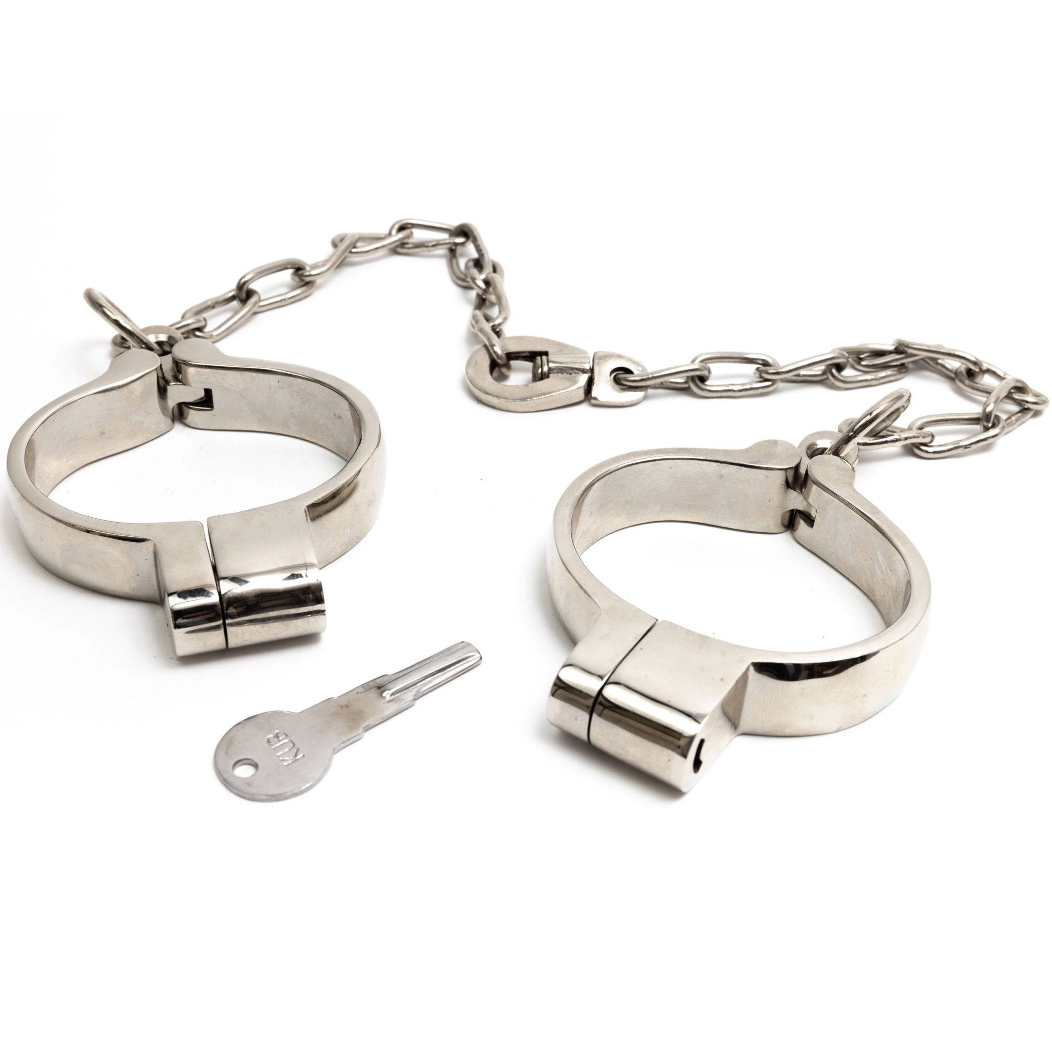 Heavy Legcuffs - snap lock, with chain