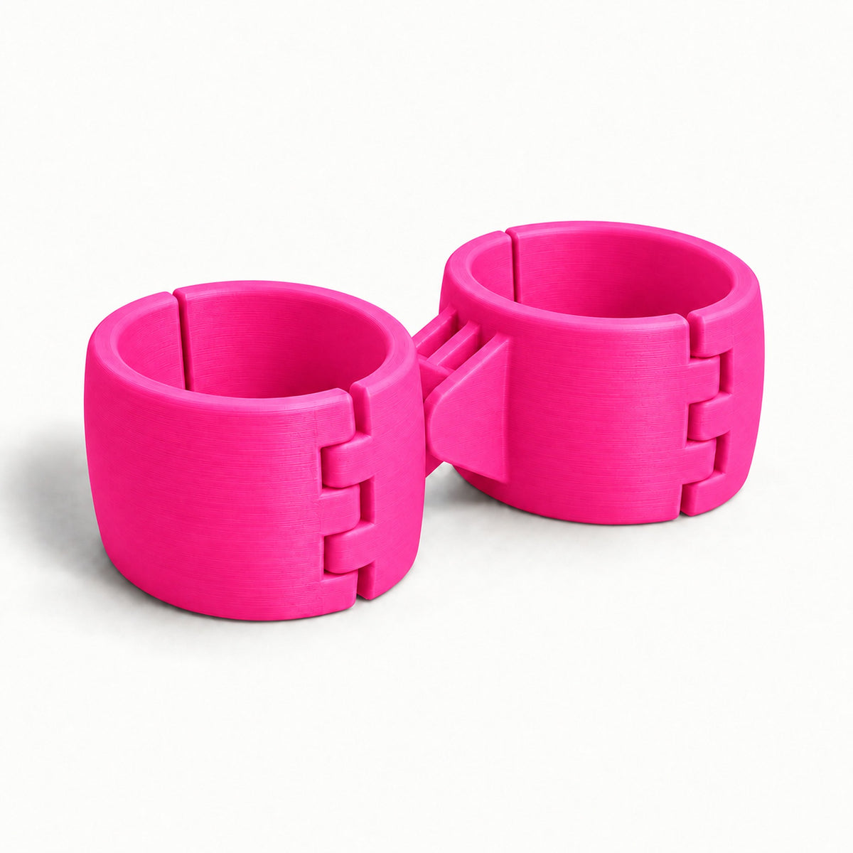 Pinke Irish 8 Fesseln mit Scharnier, Scharnierseite