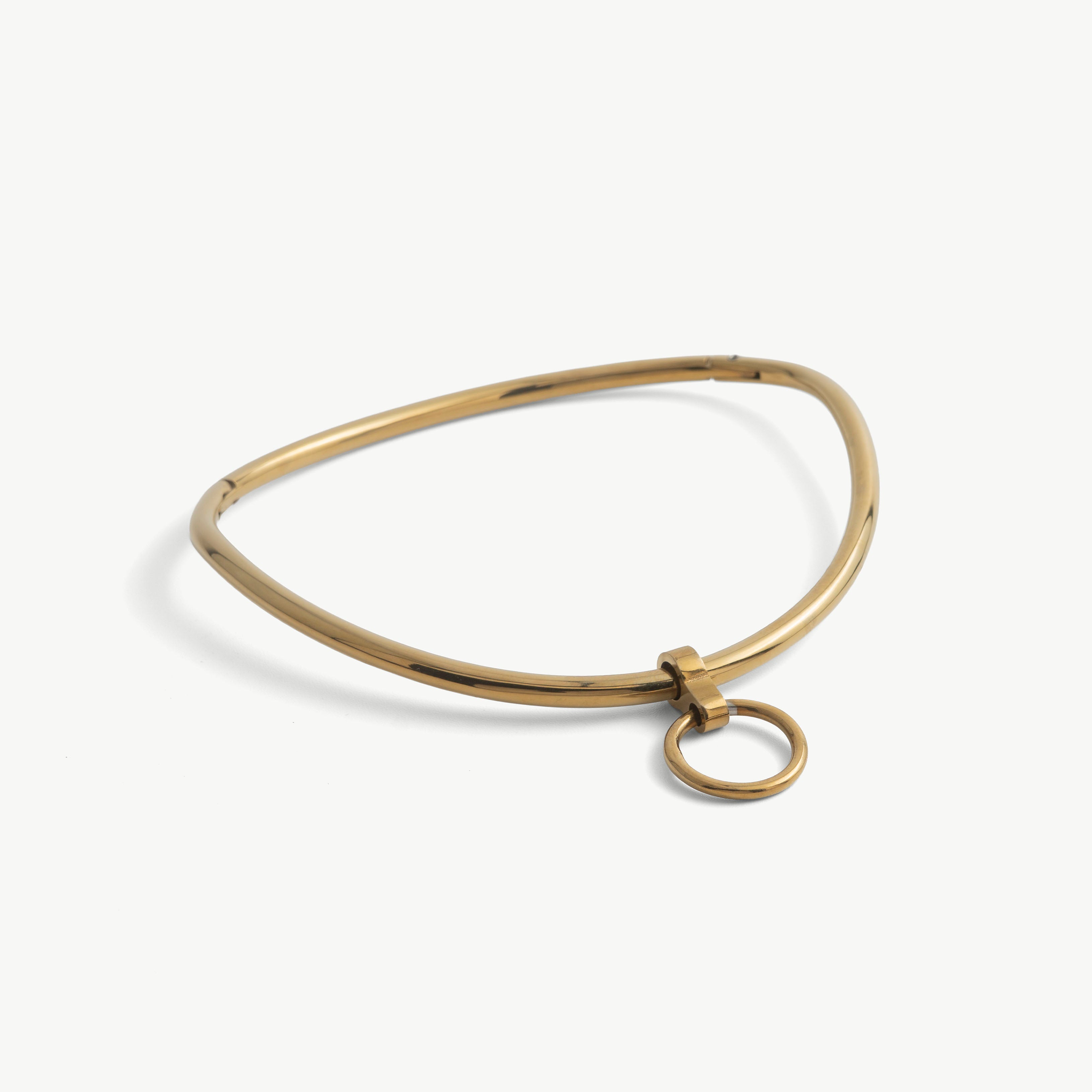 deSade® day collar - ergonomic, hex lock (6mm thick, gold)