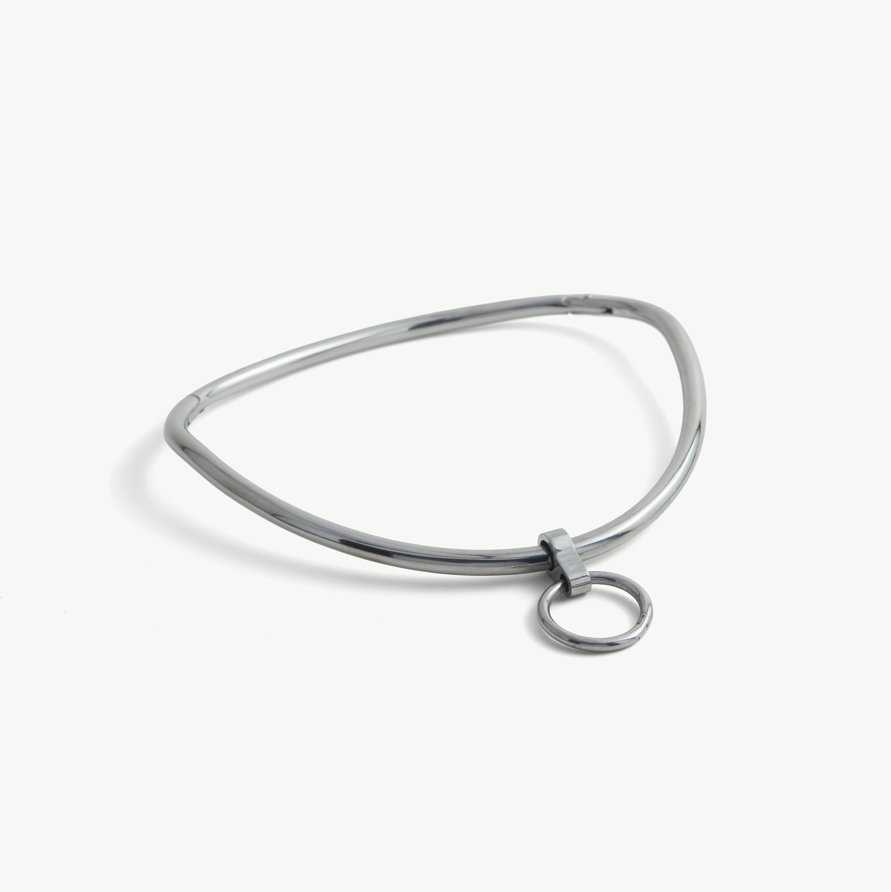 deSade® day collar - ergonomic, hex lock (6mm thick, silver)