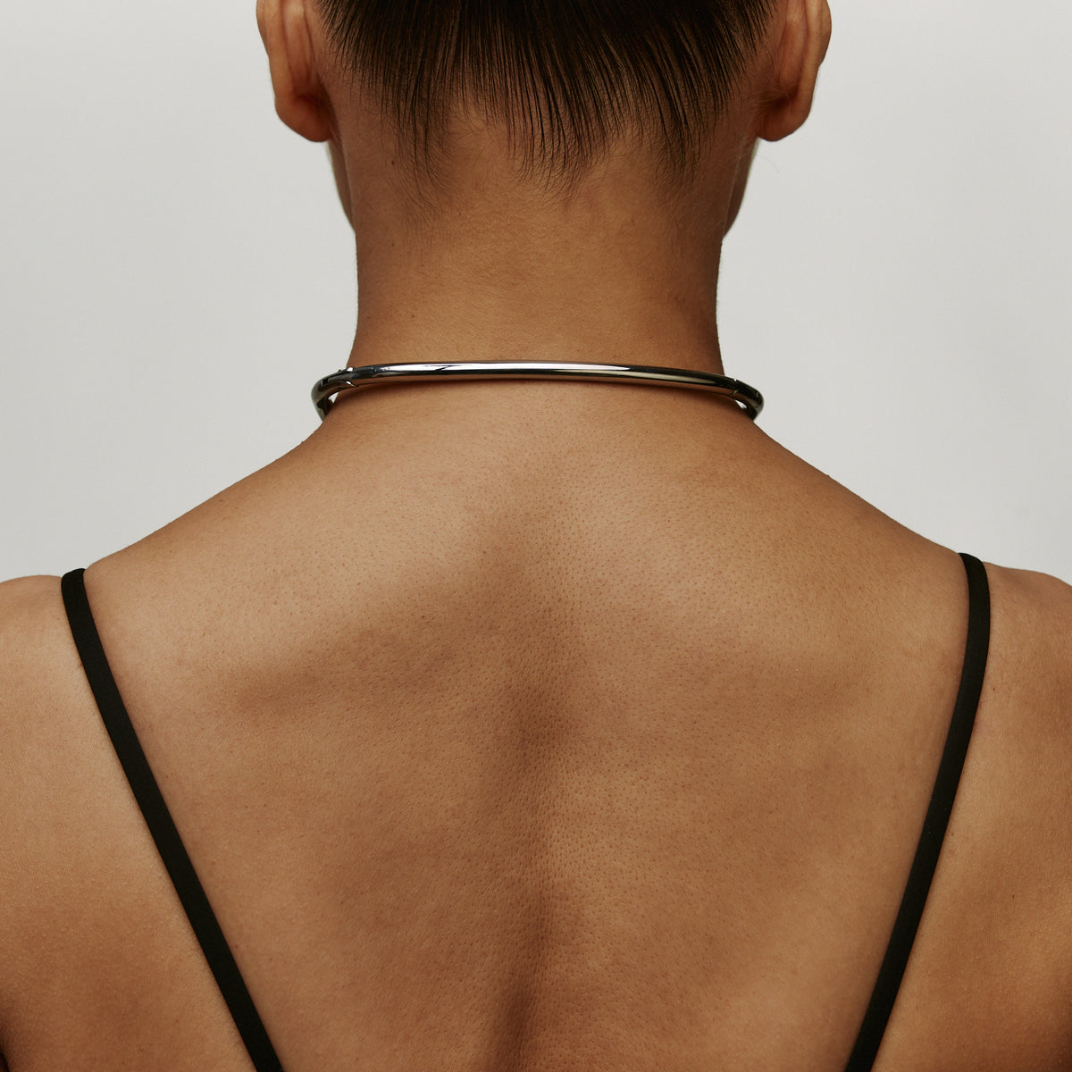 deSade® day collar - ergonomic, hex lock (6mm thick, silver)