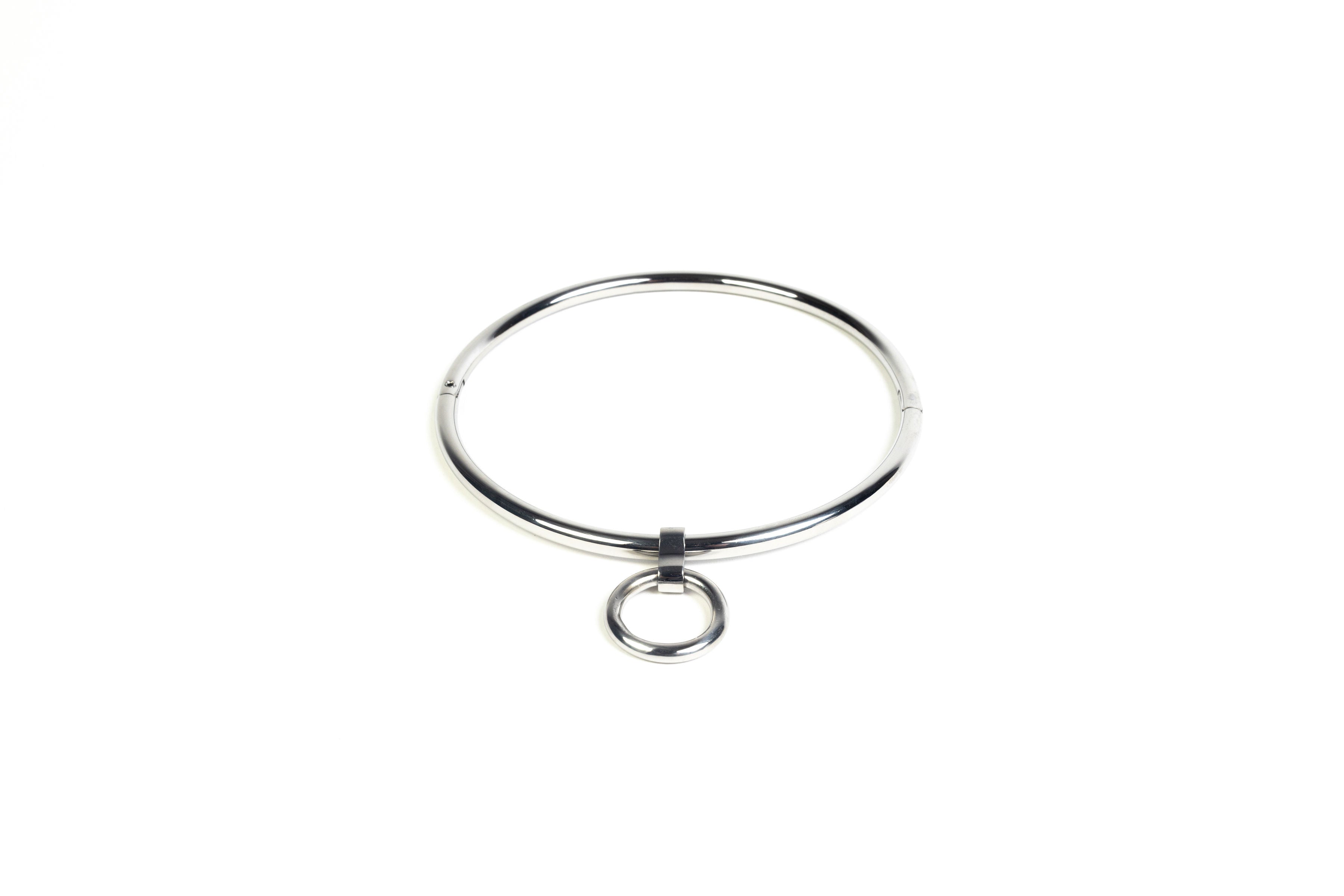 deSade® Round Day Collar - hidden hex lock, O-ring (6mm thick, silver)