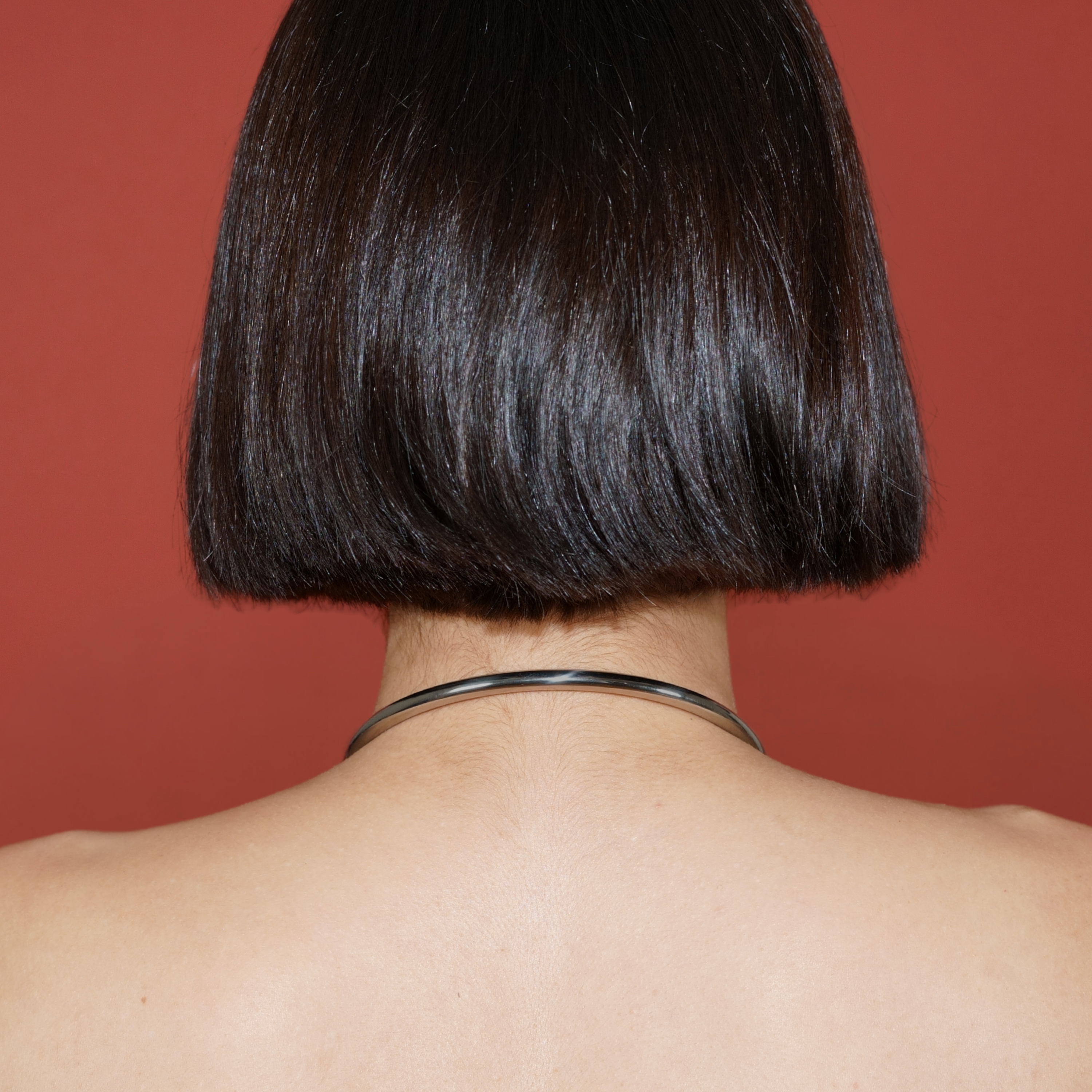 deSade® Round Day Collar - hidden hex lock, O-ring (6mm thick, silver)