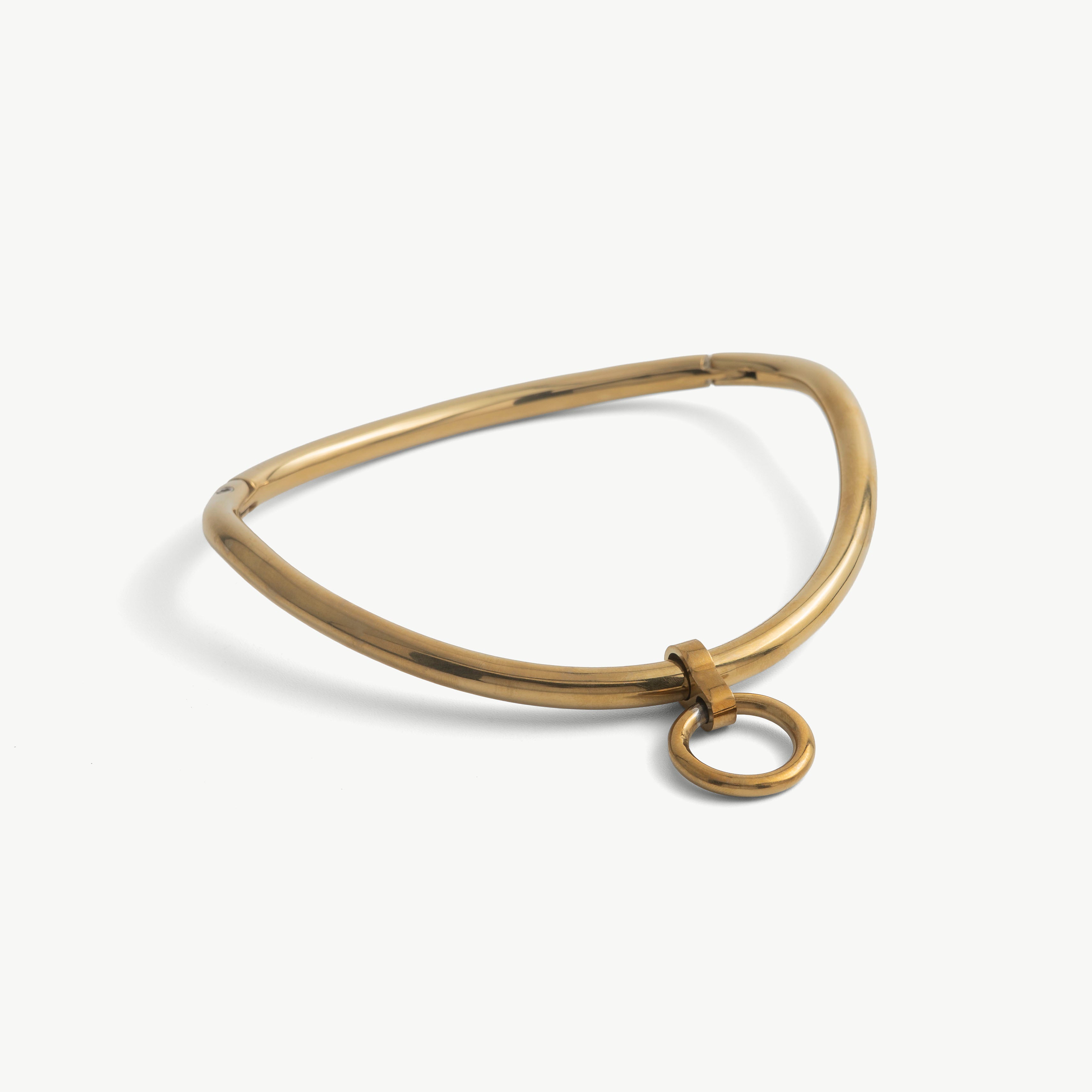 deSade® Day Collar - ergonomic, hex lock (8mm thick, gold)