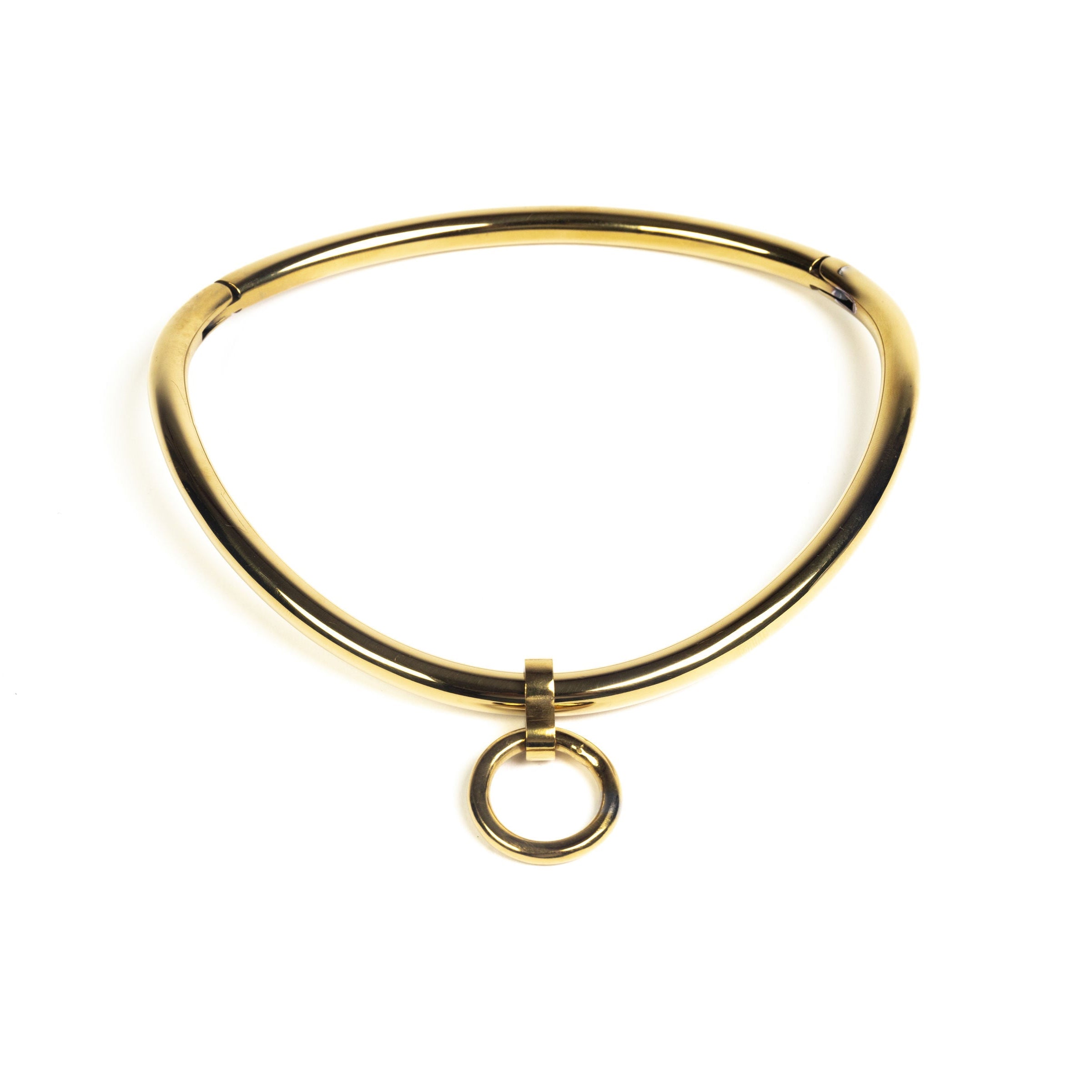 deSade® Day Collar - ergonomic, hex lock (8mm thick, gold)