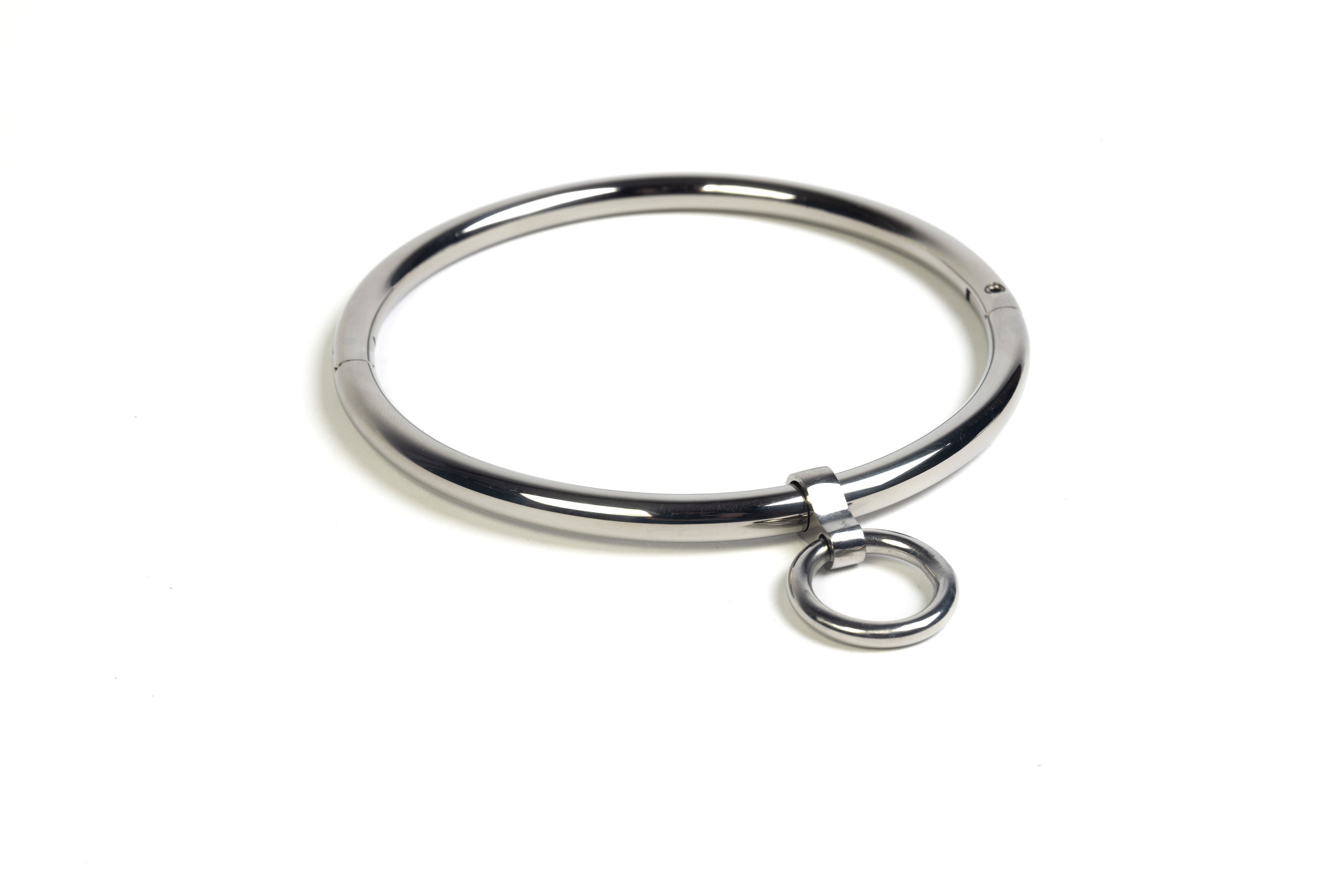 deSade® Oval Day Collar - hidden hex lock, O-ring (8mm thick, silver)