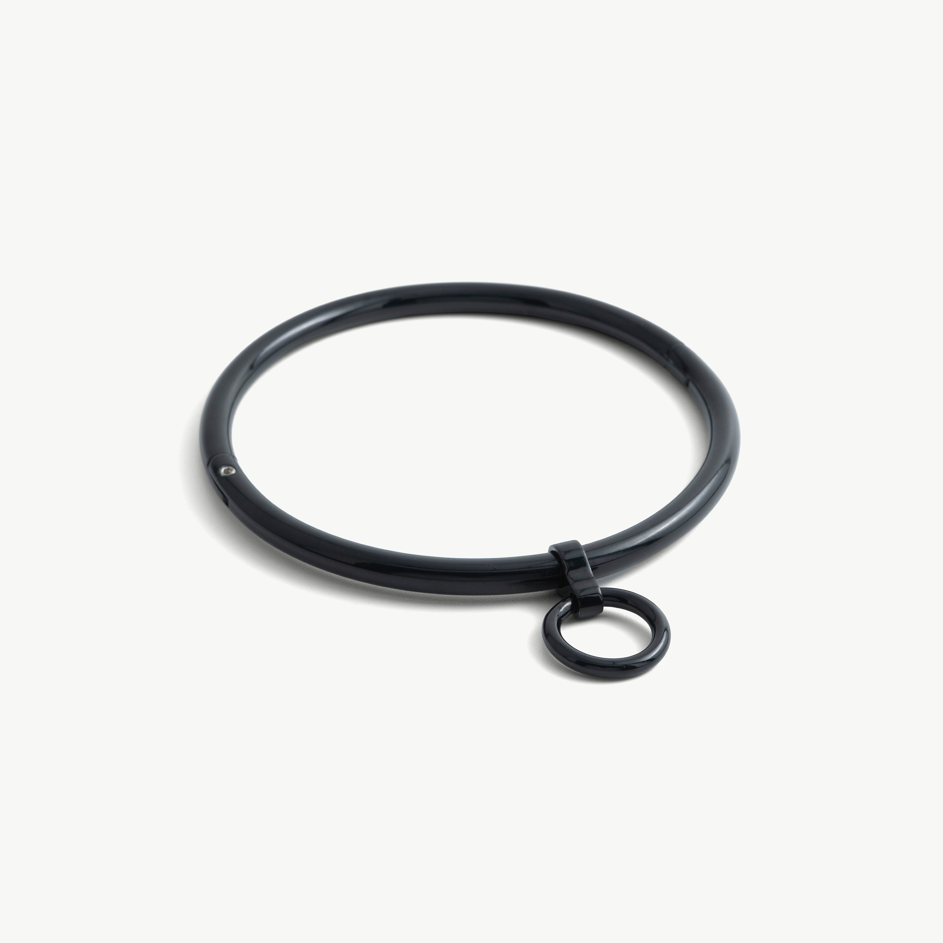 deSade® Round Day Collar - hidden hex lock, O-ring (8mm thick, black)