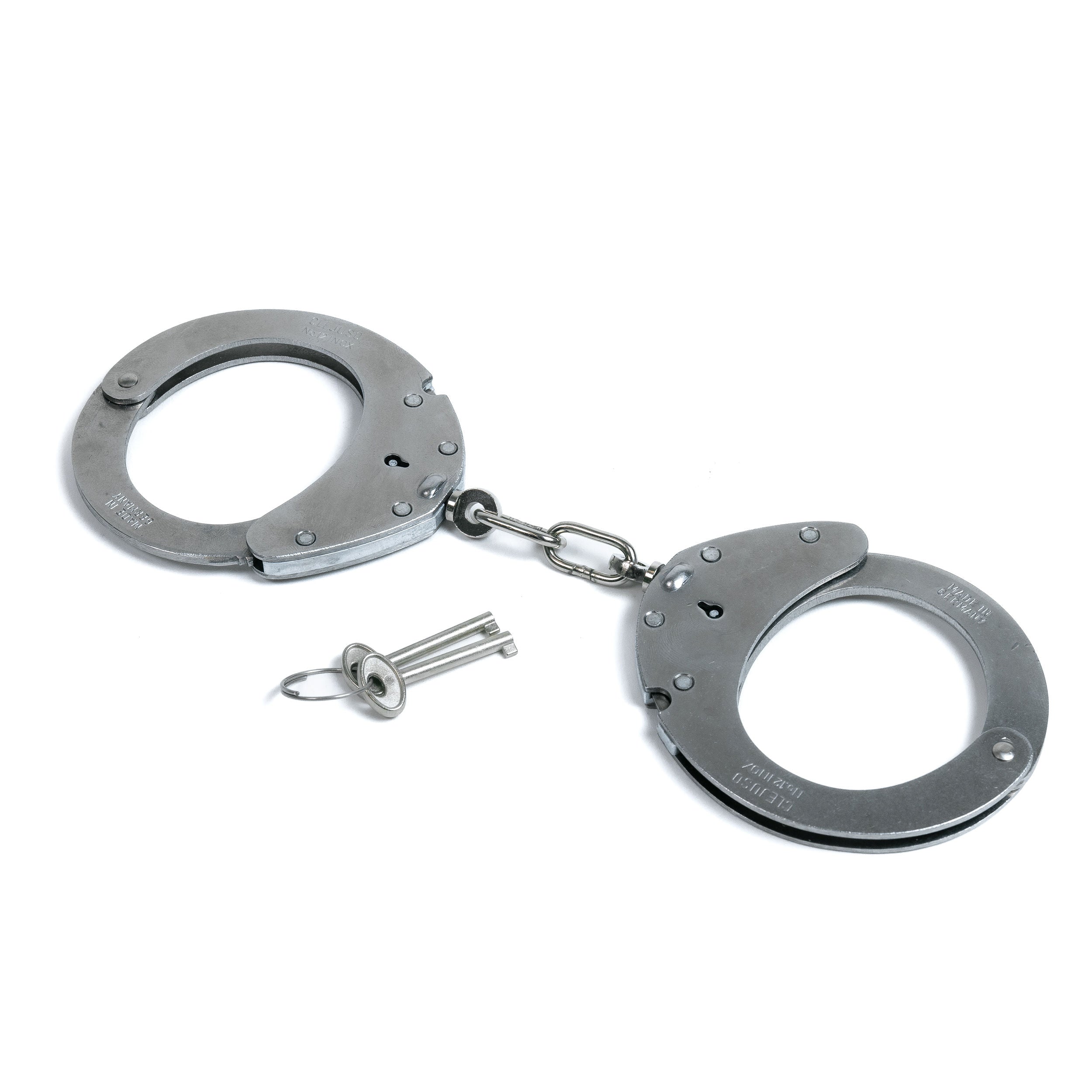 Clejuso No. 12 handcuffs - stainless steel, with chain