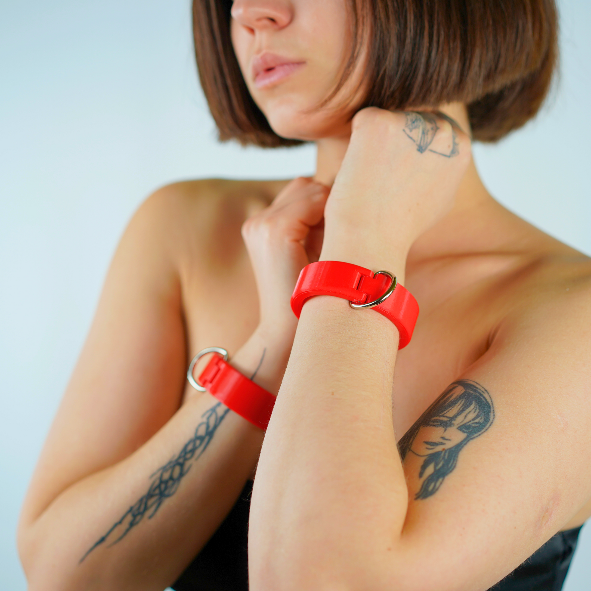 Quick Cuffs - 20mm height, with detachable D-ring (custom color and size)