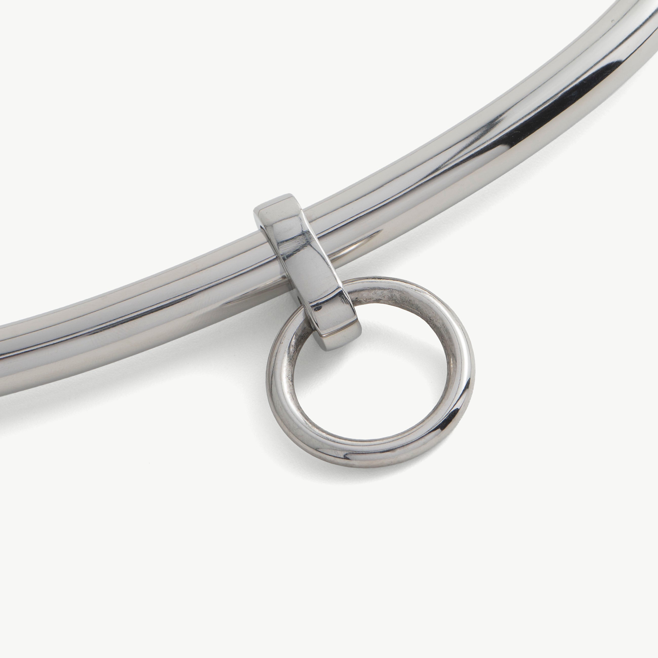 Close-up of the hidden lock on the steel waist restraint belt