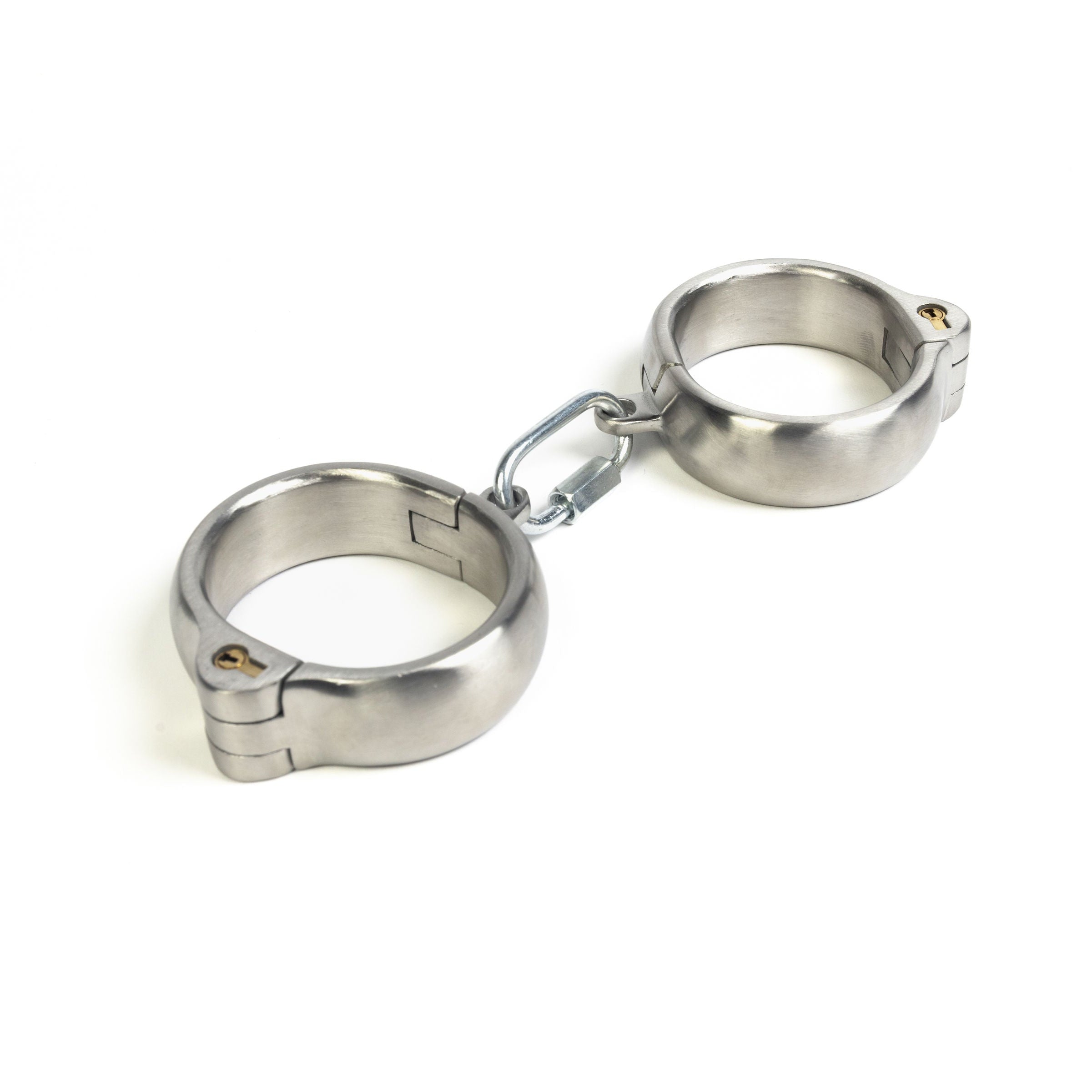 Rounded Handcuffs - stainless steel, push-in lock