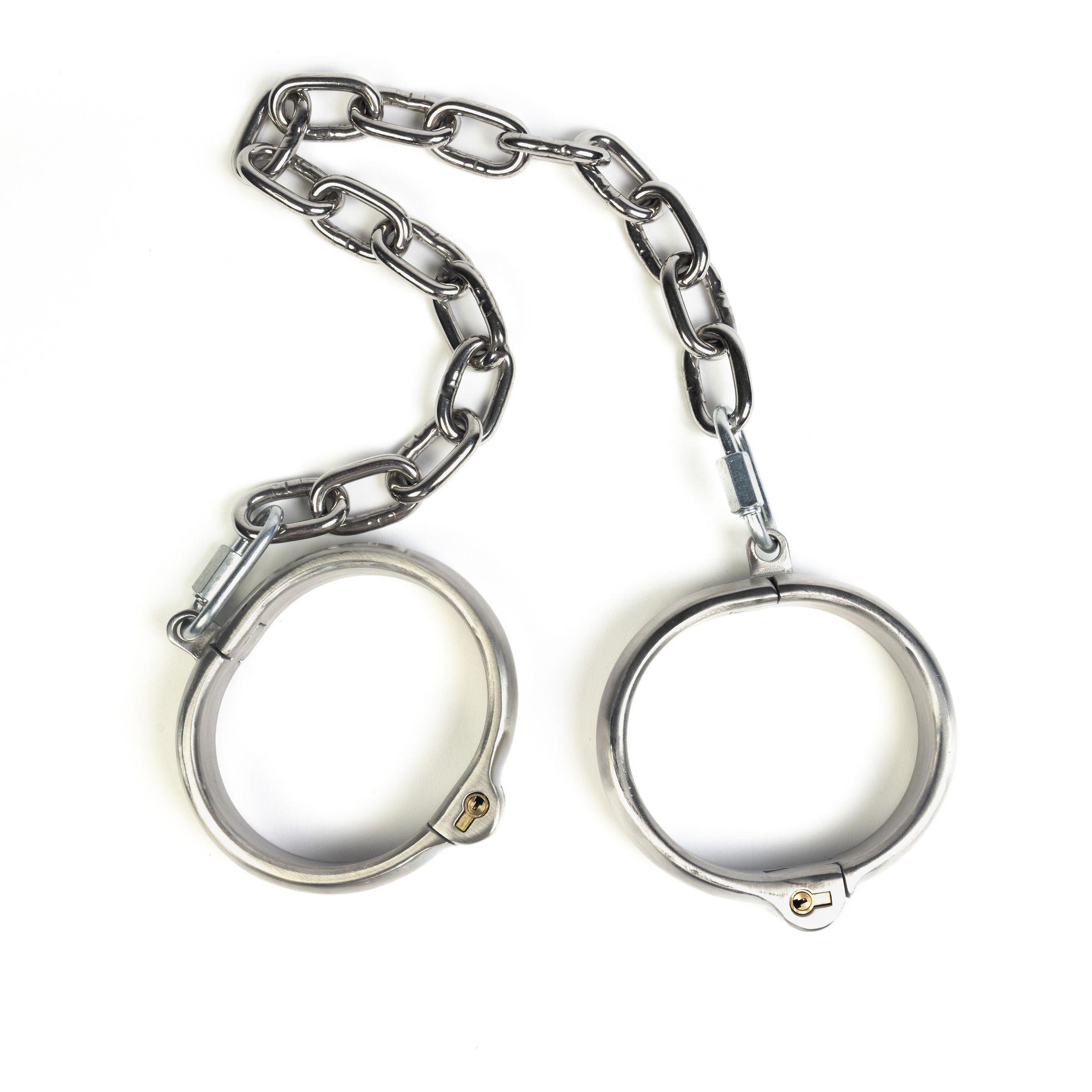Rounded Legcuffs - stainless steel, push-in lock