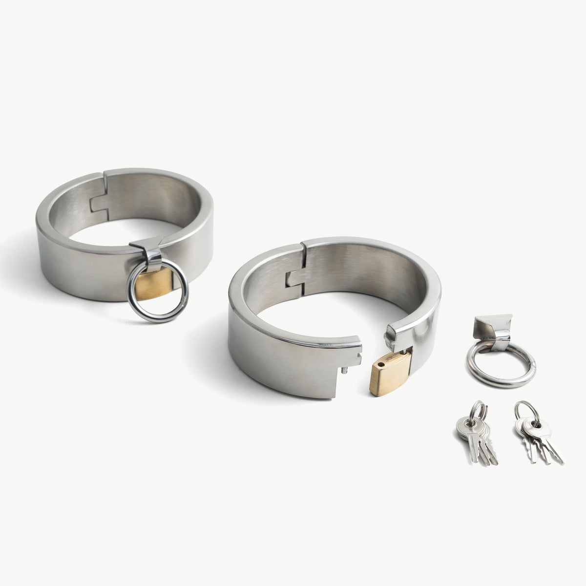 Padlock restraints set - stainless steel, brushed